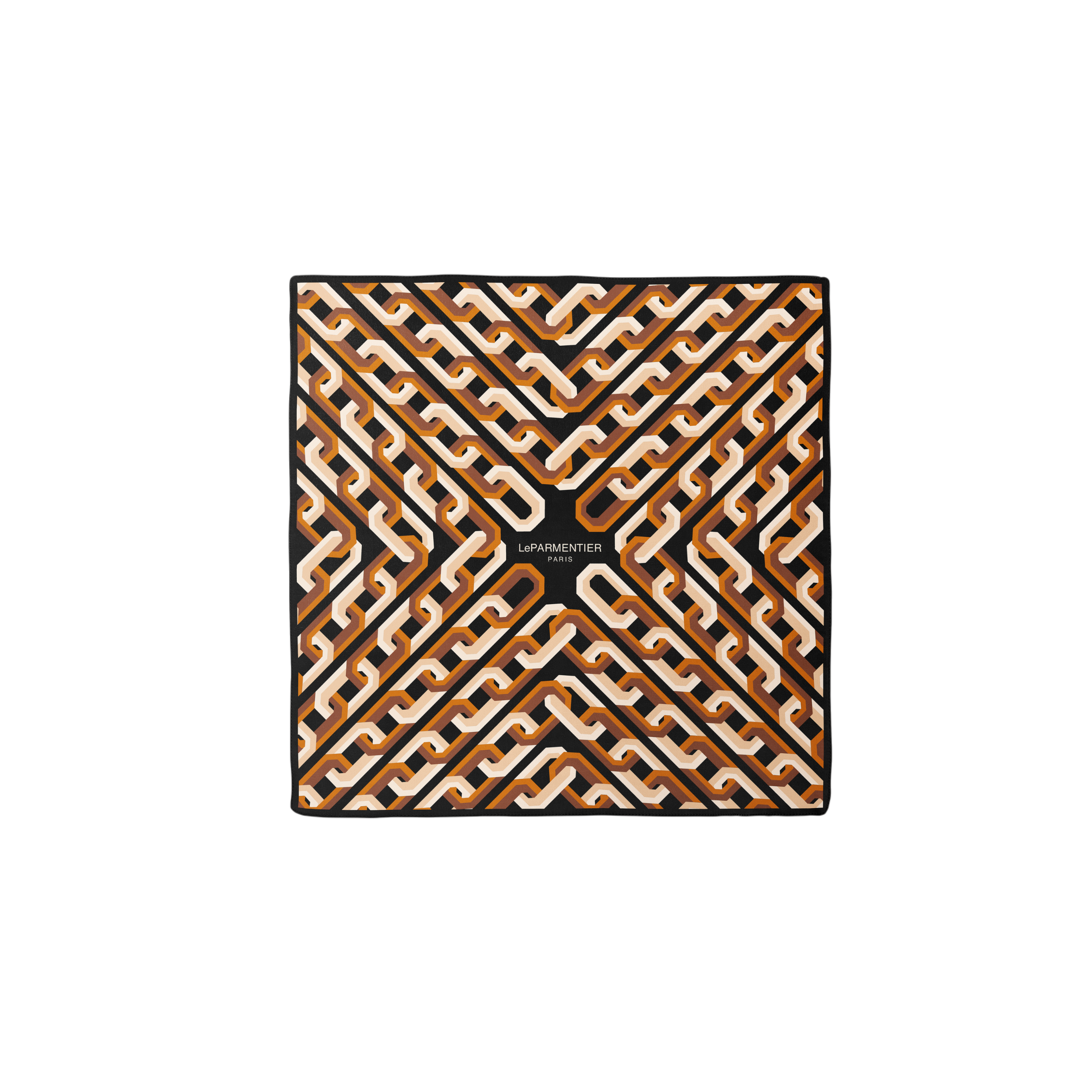 Chain Motif Bandana Silk Scarf