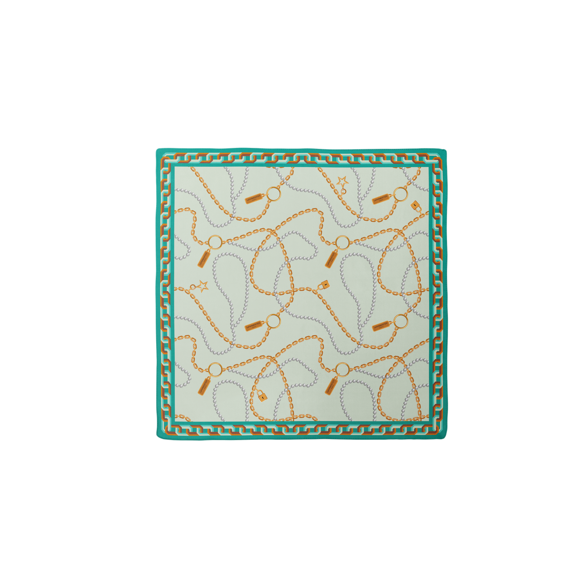 Heritage Chain and Pearls Silk Bandana