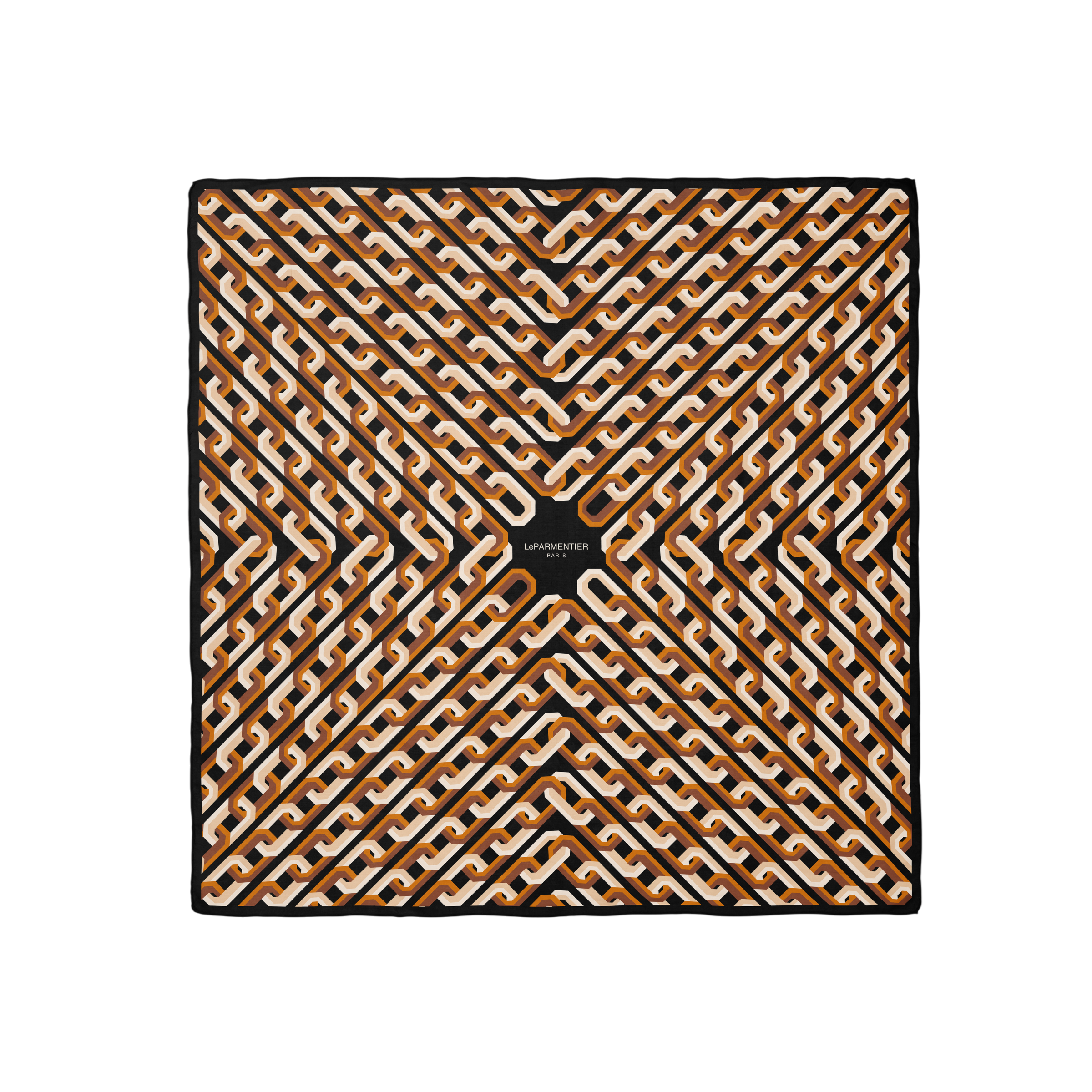 Chain Motif Silk Square Scarf