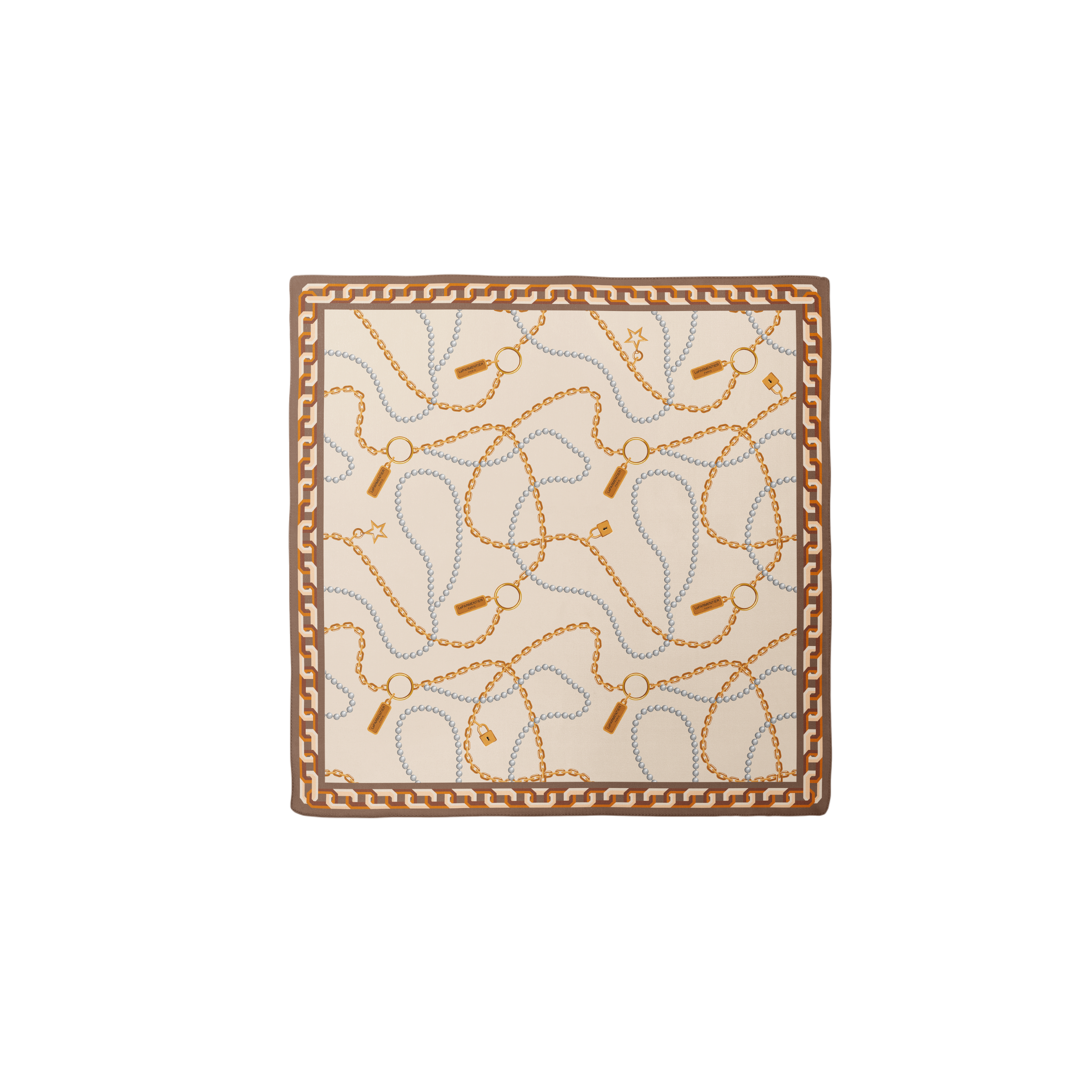 Heritage Chain and Pearls Silk Bandana