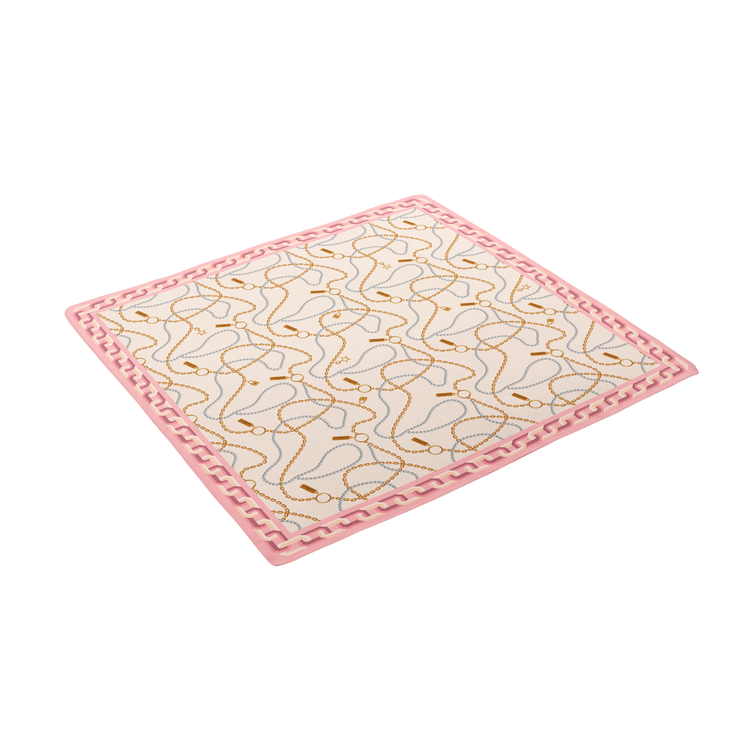 Heritage Chain and Pearls Silk Square Scarf