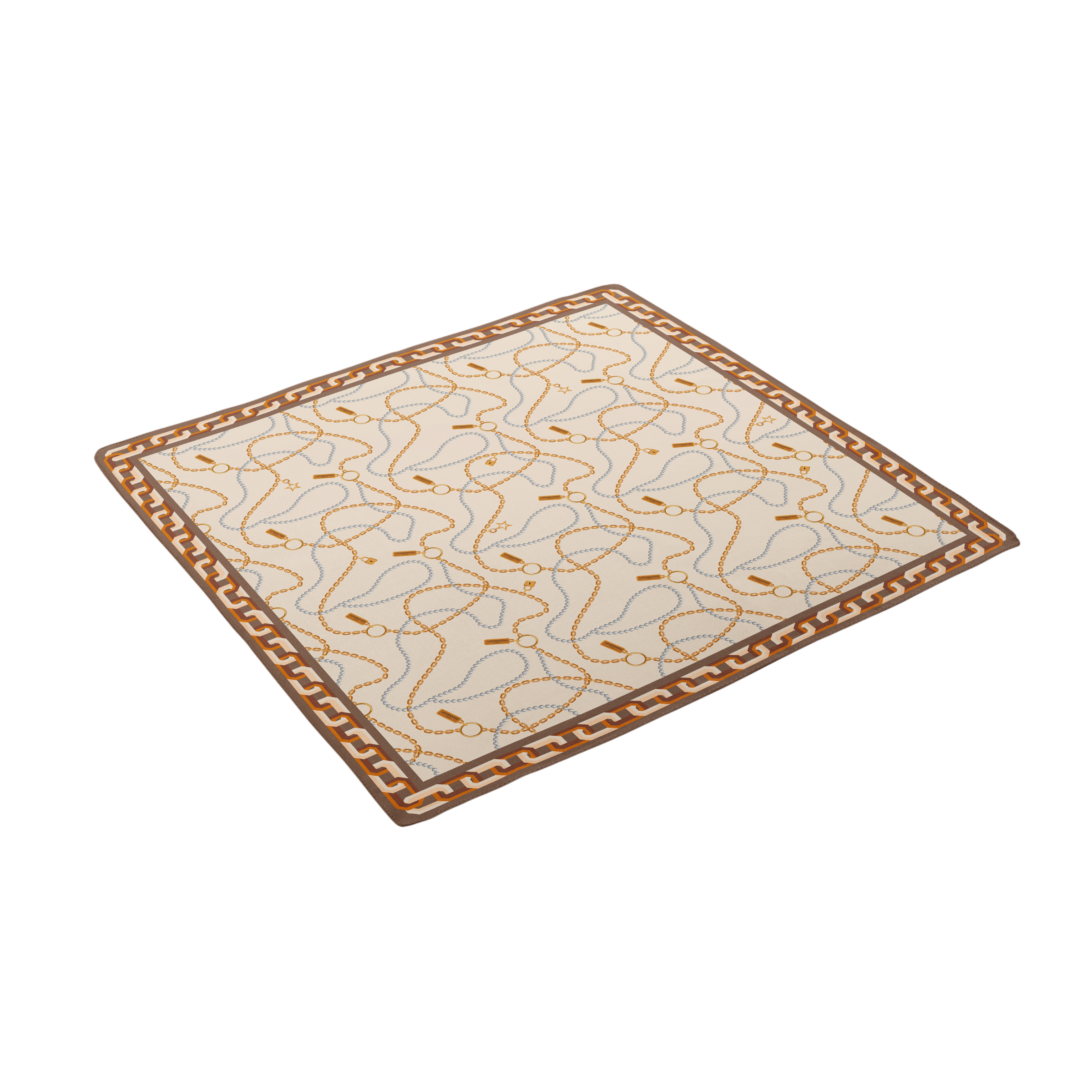 Heritage Chain and Pearls Silk Square Scarf