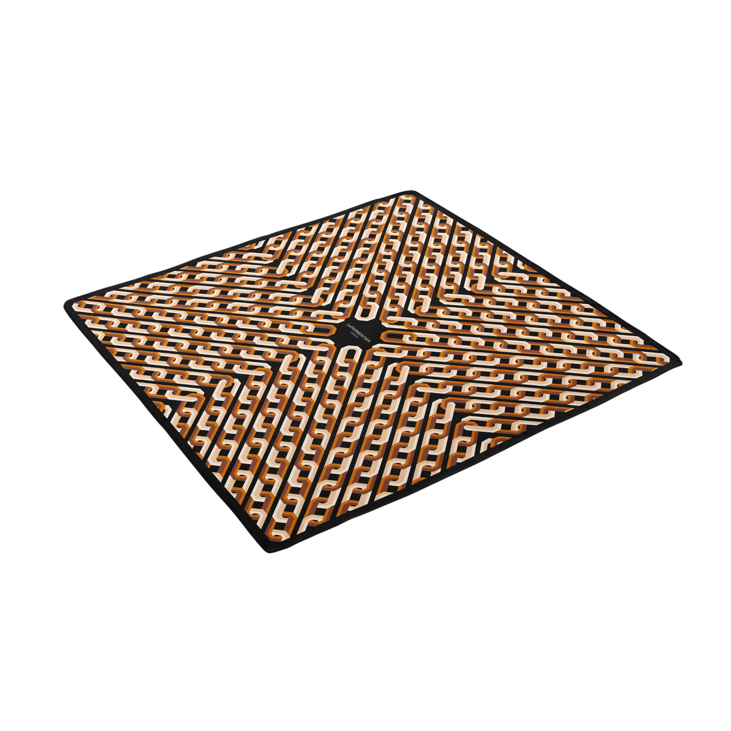 Chain Motif Silk Square Scarf