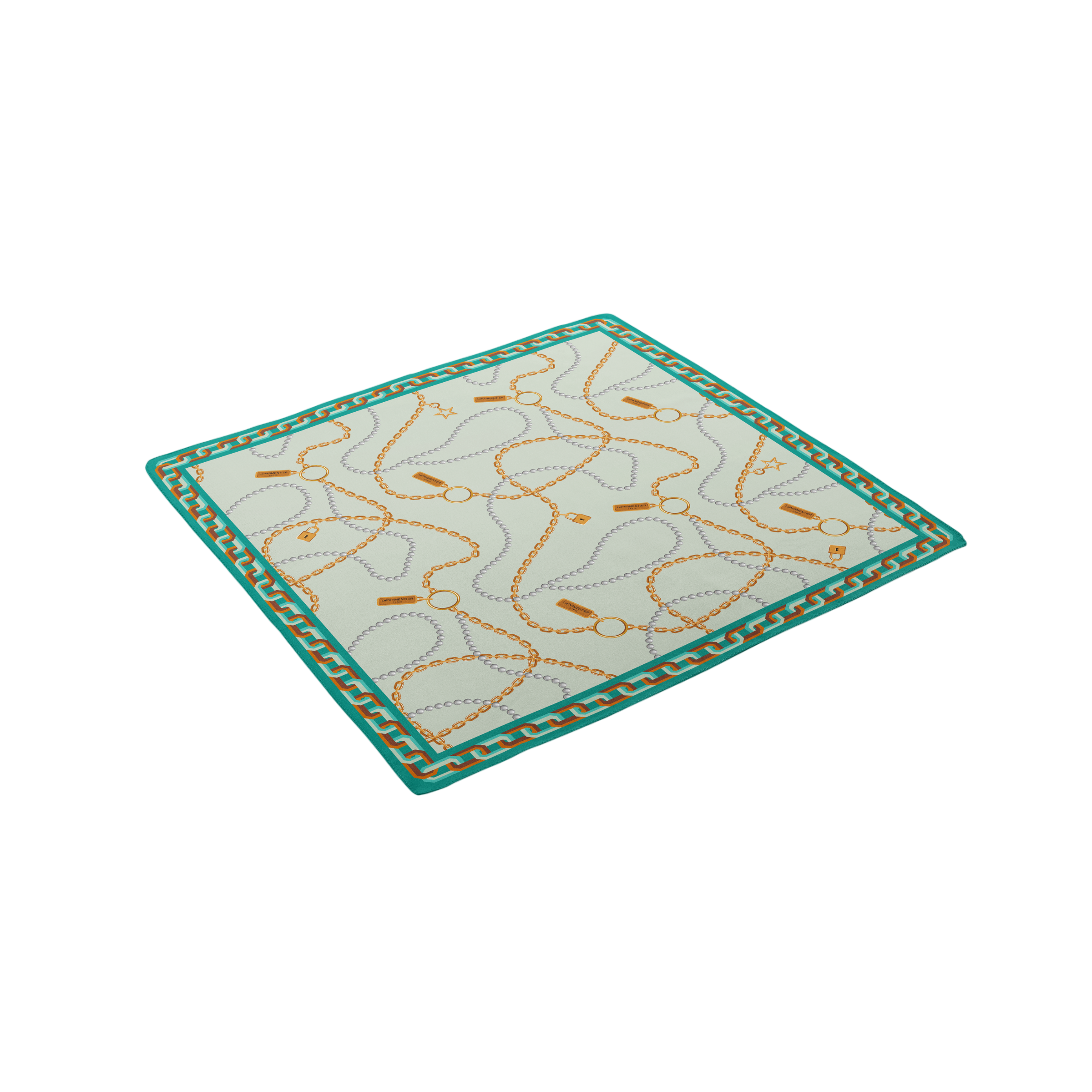 Heritage Chain and Pearls Silk Bandana