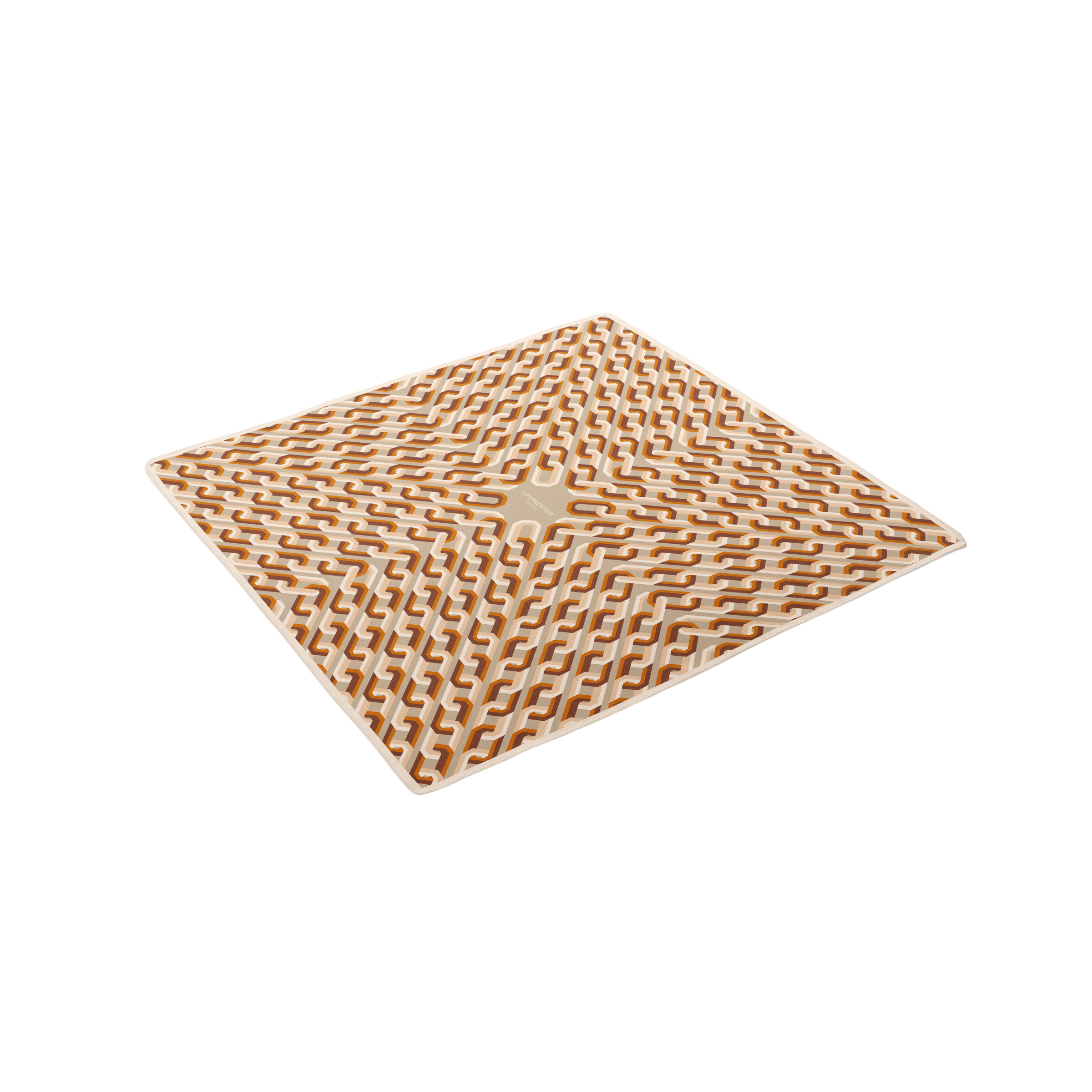 Chain Motif Silk Square Scarf