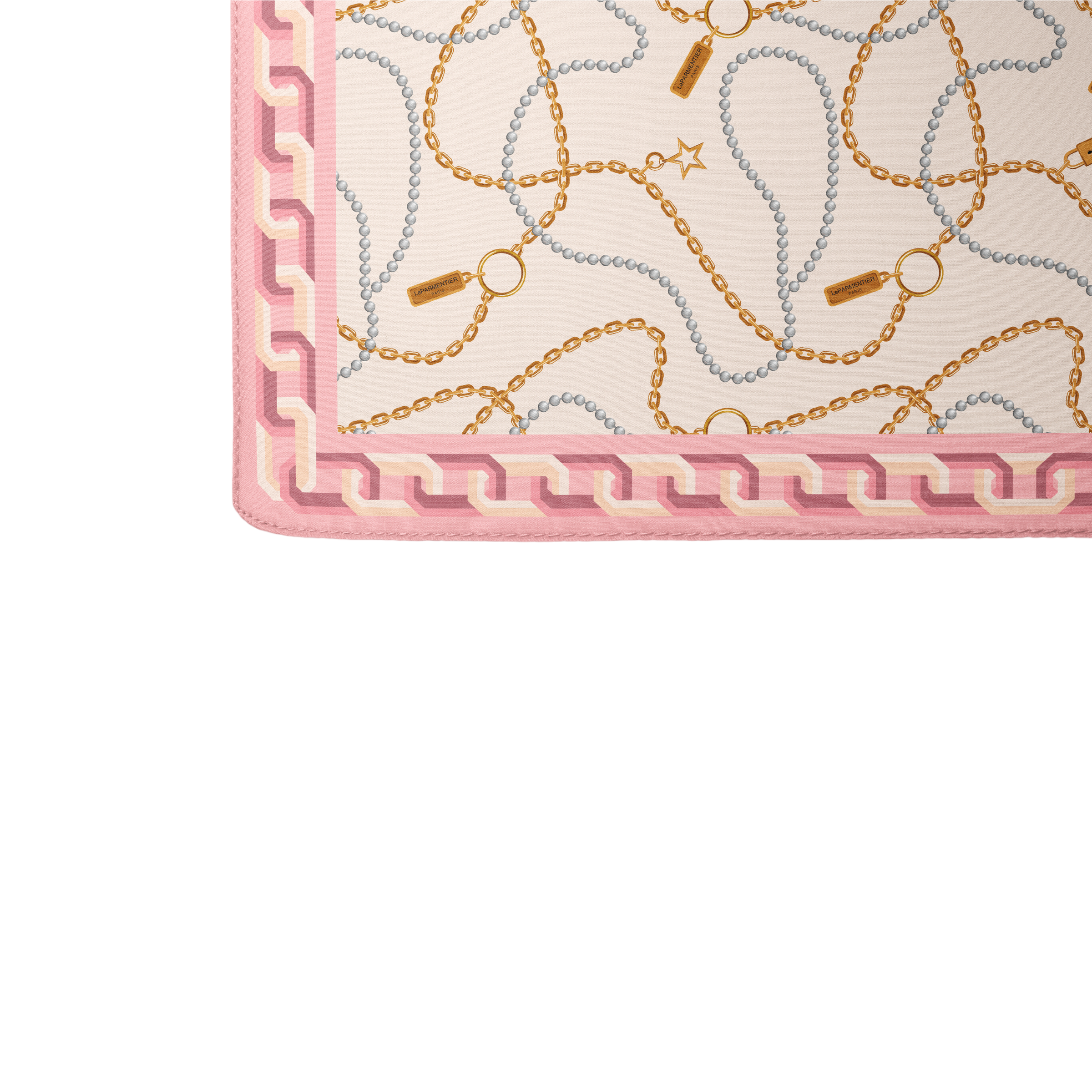 Heritage Chain and Pearls Silk Square Scarf