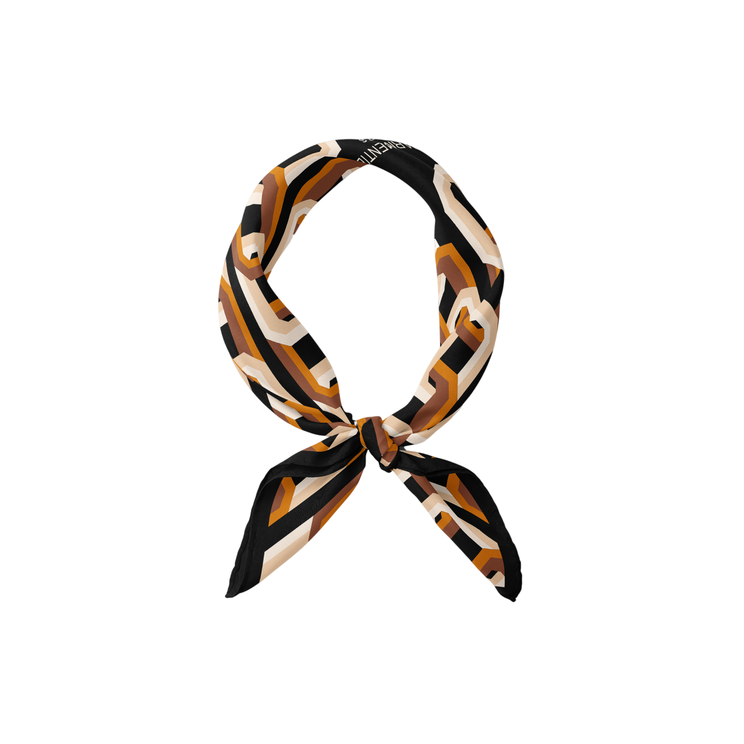 Chain Motif Bandana Silk Scarf