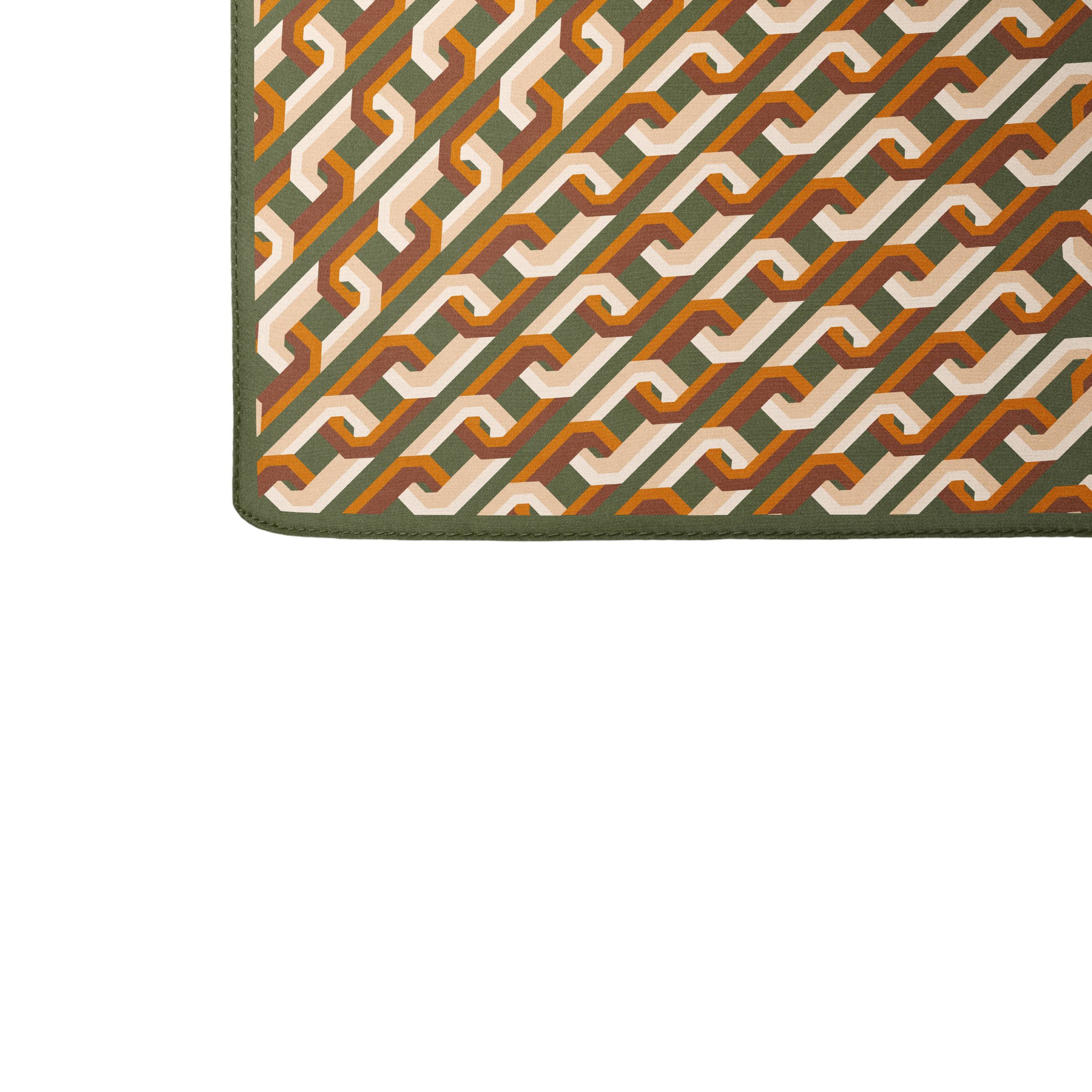 Chain Motif Silk Square Scarf