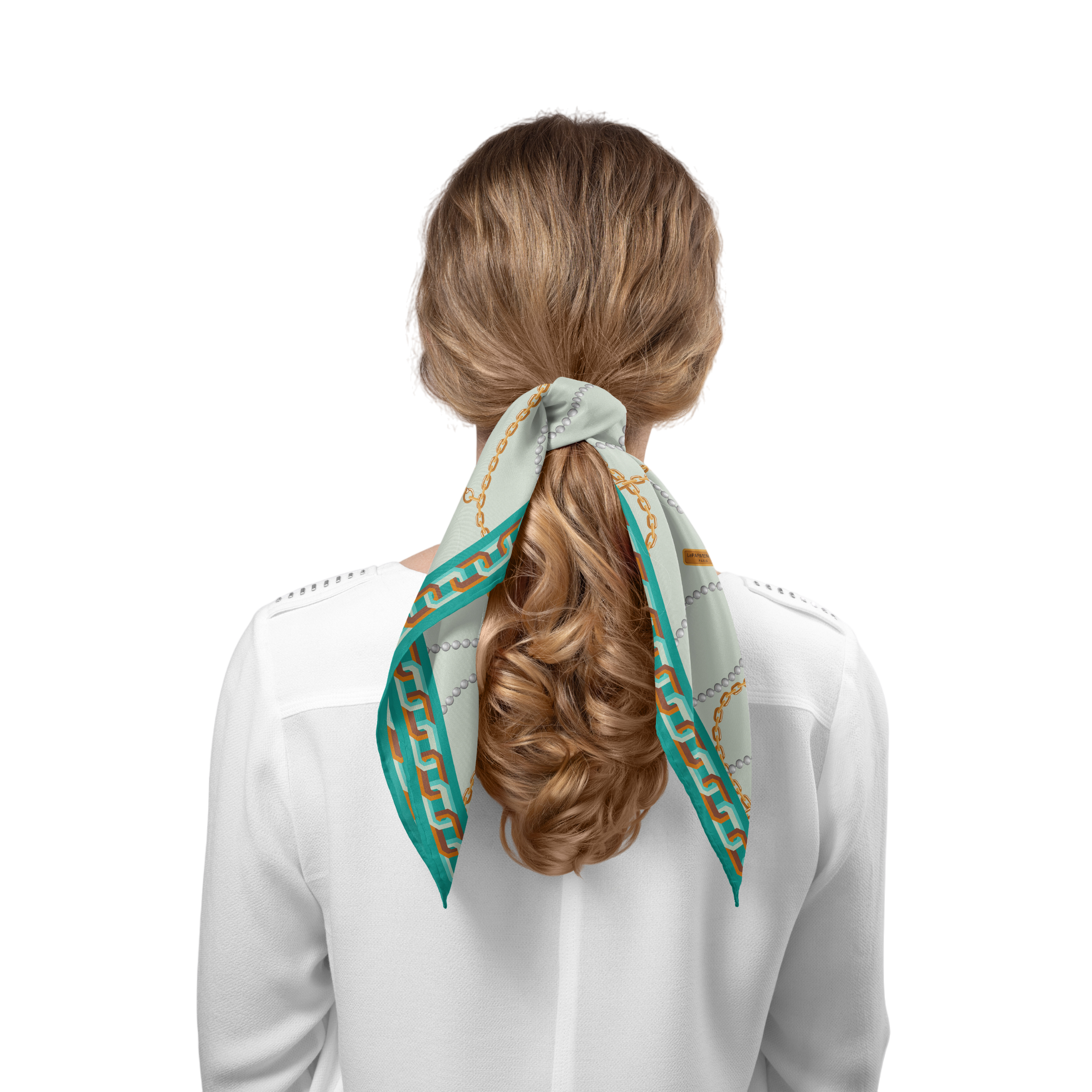 Heritage Chain and Pearls Silk Bandana