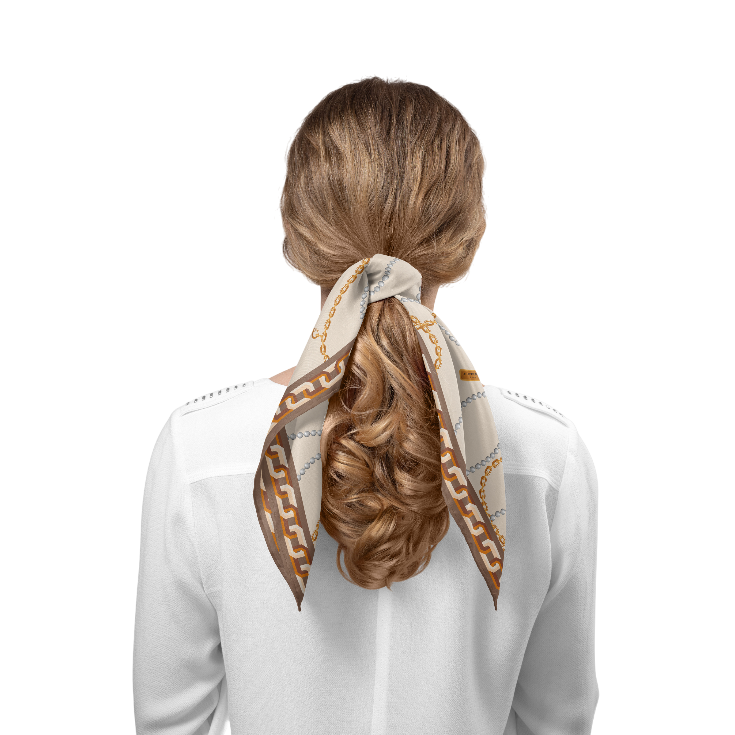 Heritage Chain and Pearls Silk Bandana