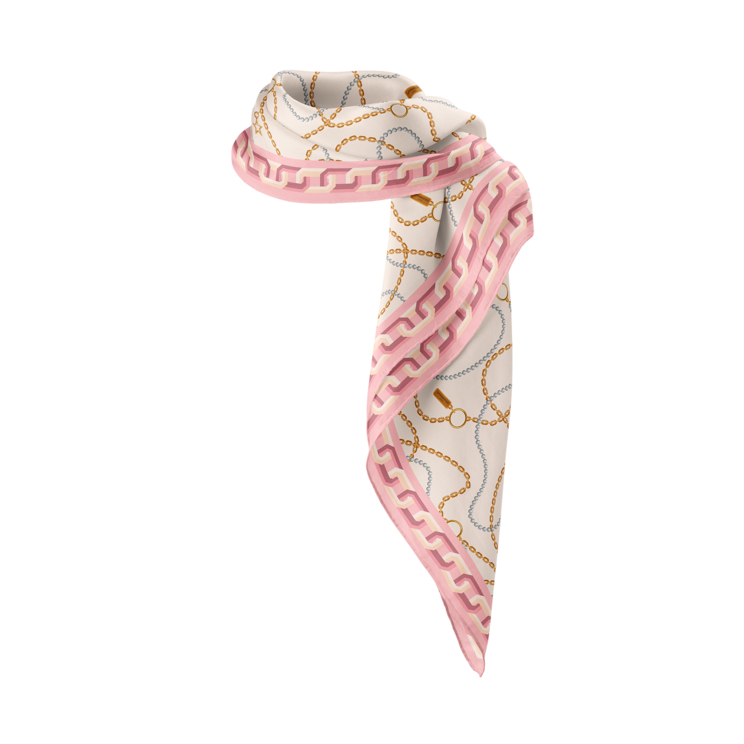 Heritage Chain and Pearls Silk Square Scarf