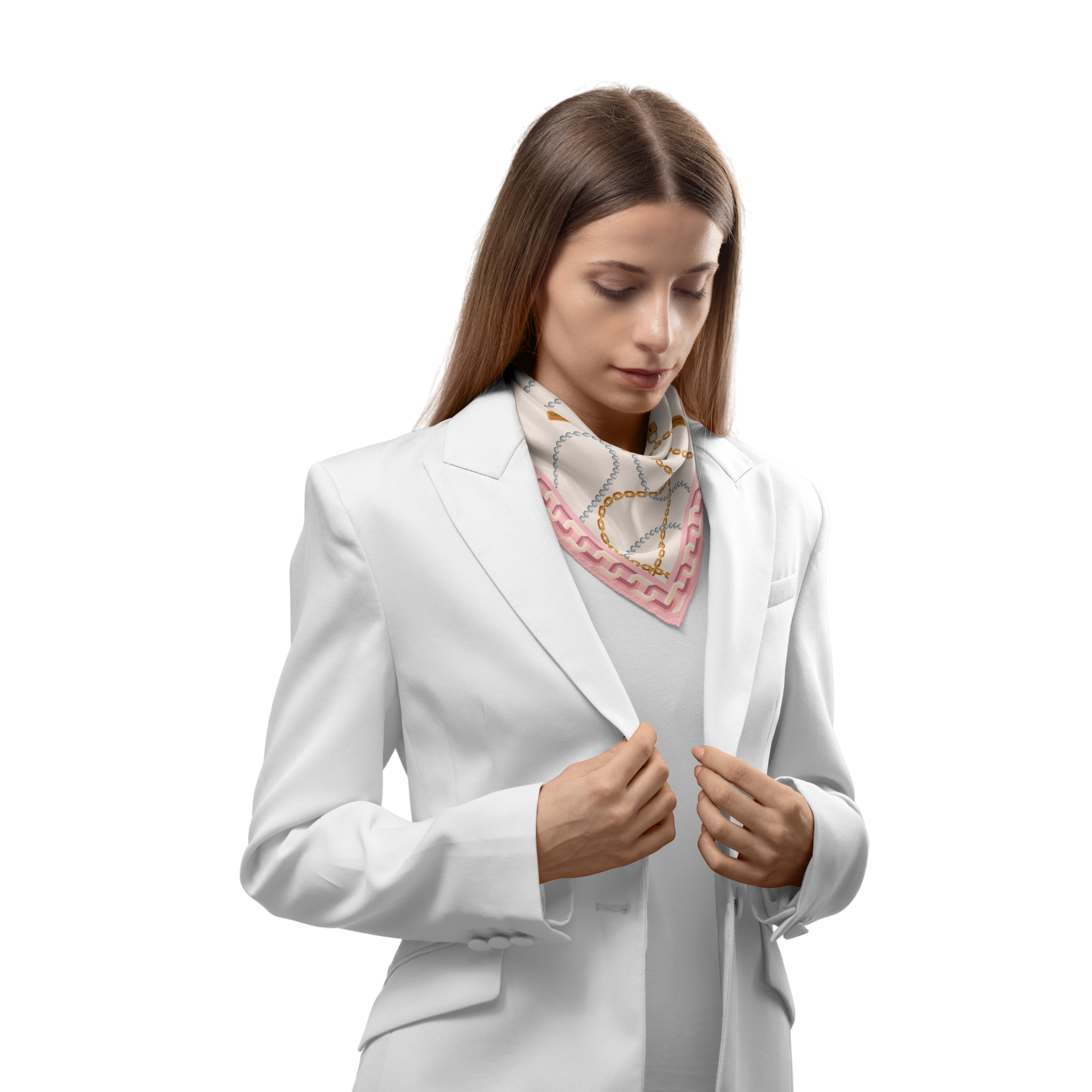 Heritage Chain and Pearls Silk Bandana