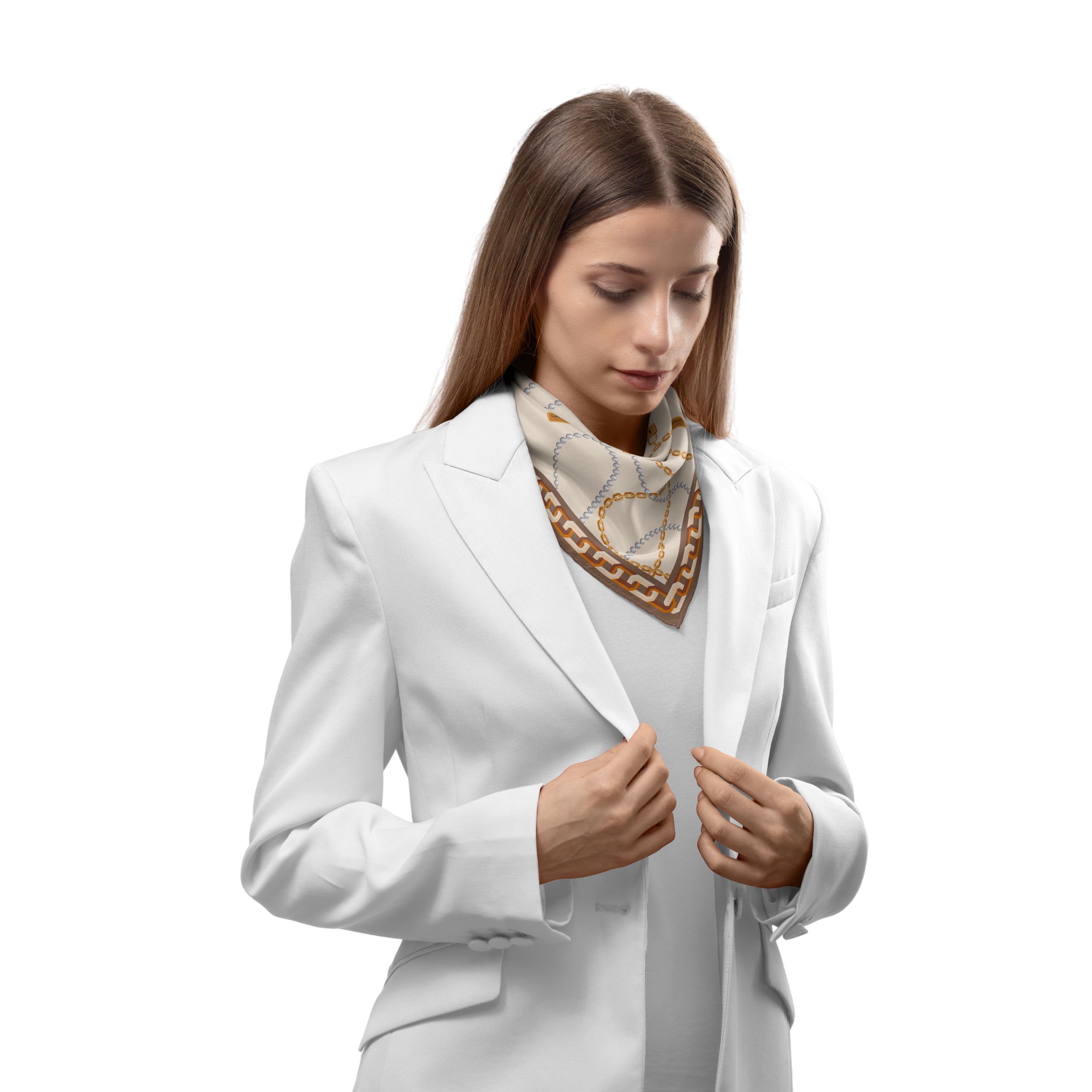 Heritage Chain and Pearls Silk Bandana