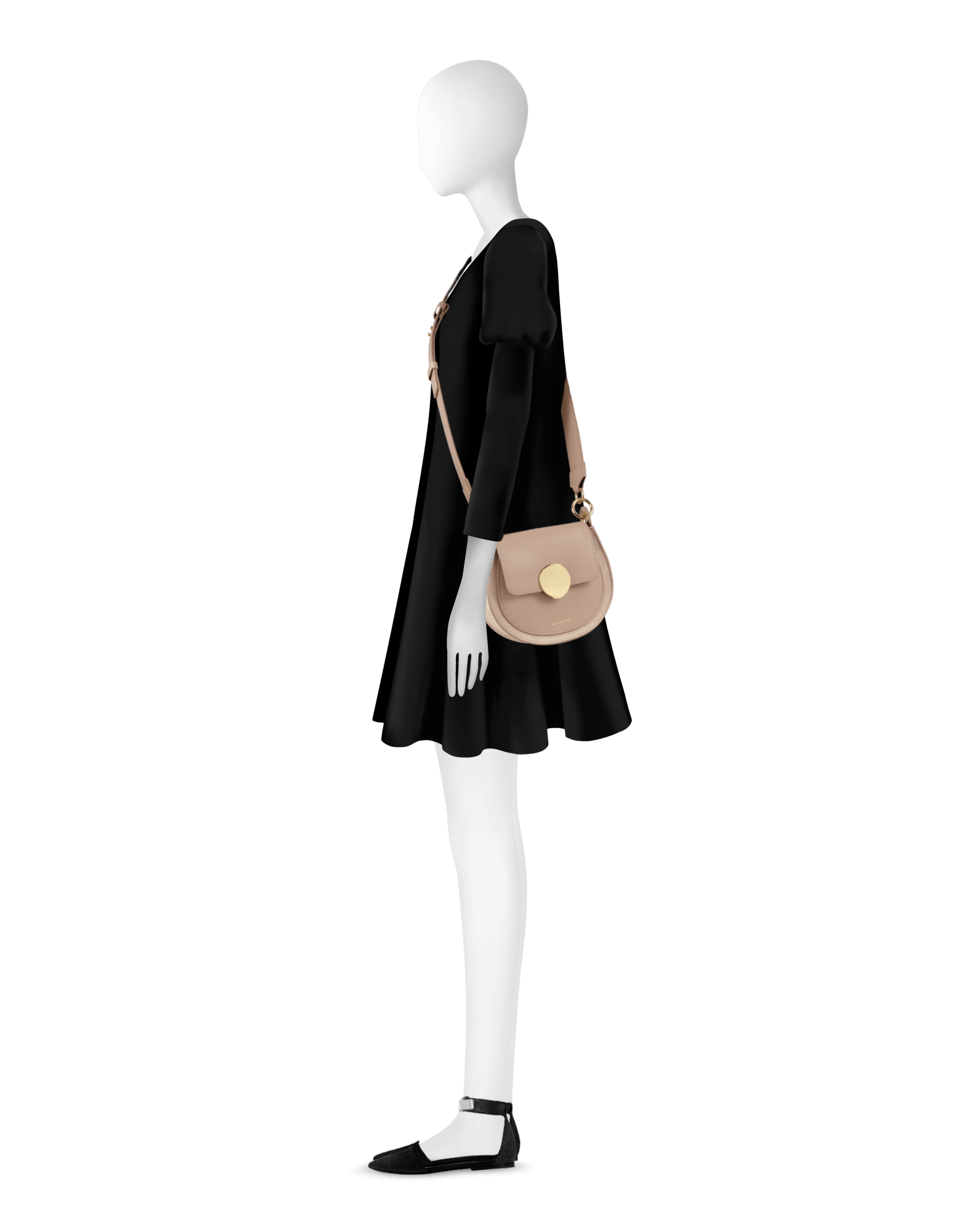 Yucca Suede and Leather Shoulder Bag