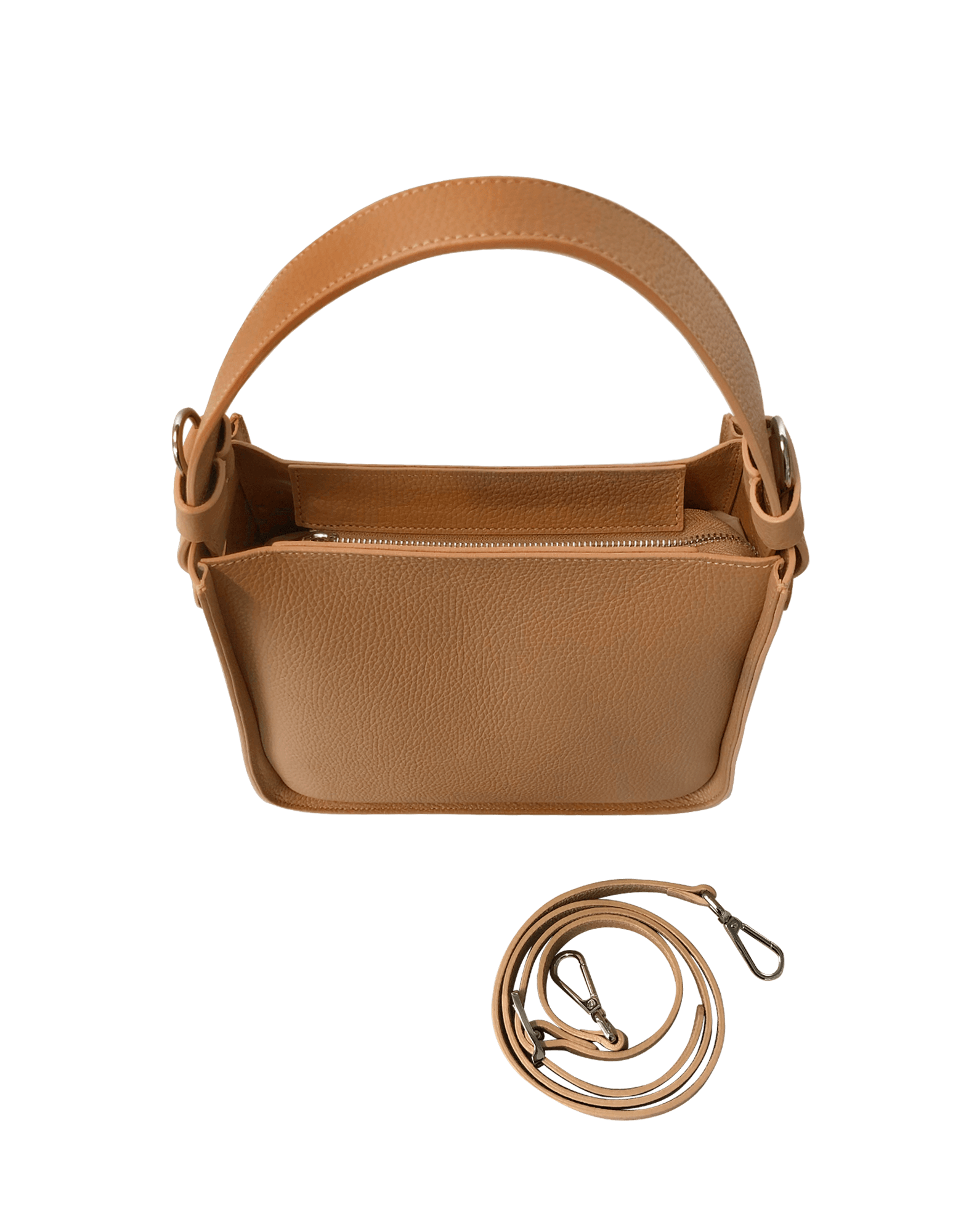 Duplo Medium Hammered Leather Top Handle bag