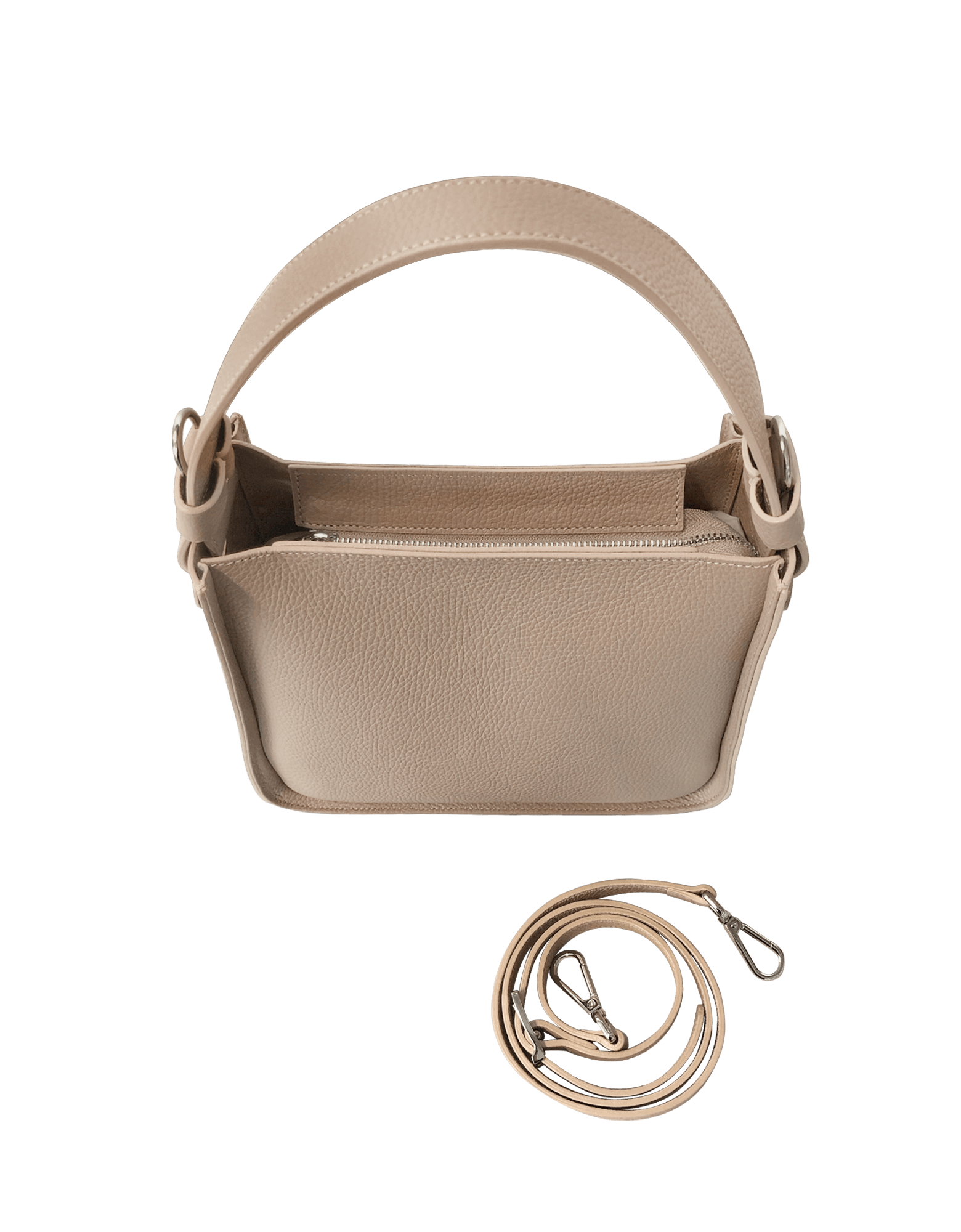 Duplo Medium Hammered Leather Top Handle bag