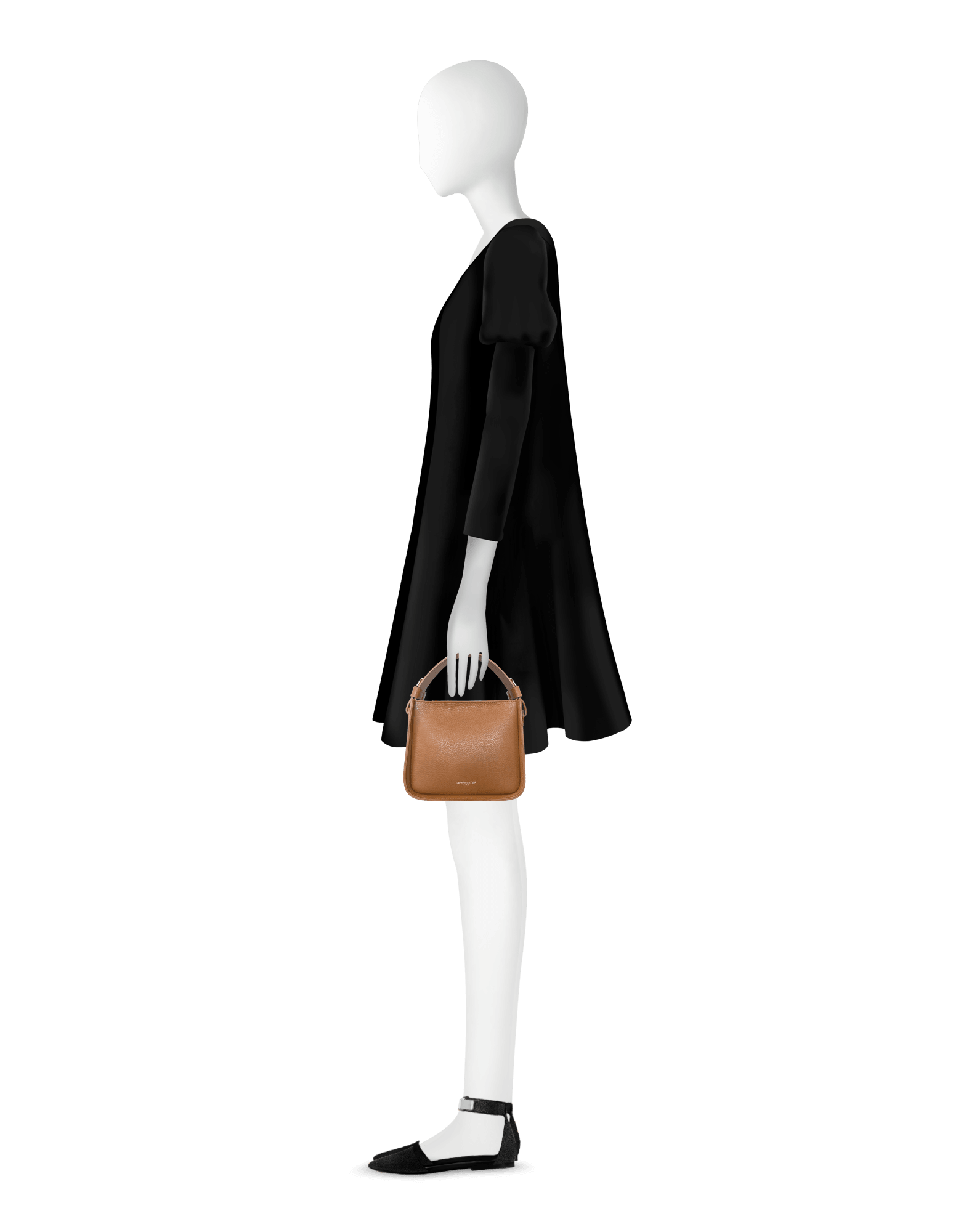 Duplo Small Hammered Leather Top Handle bag