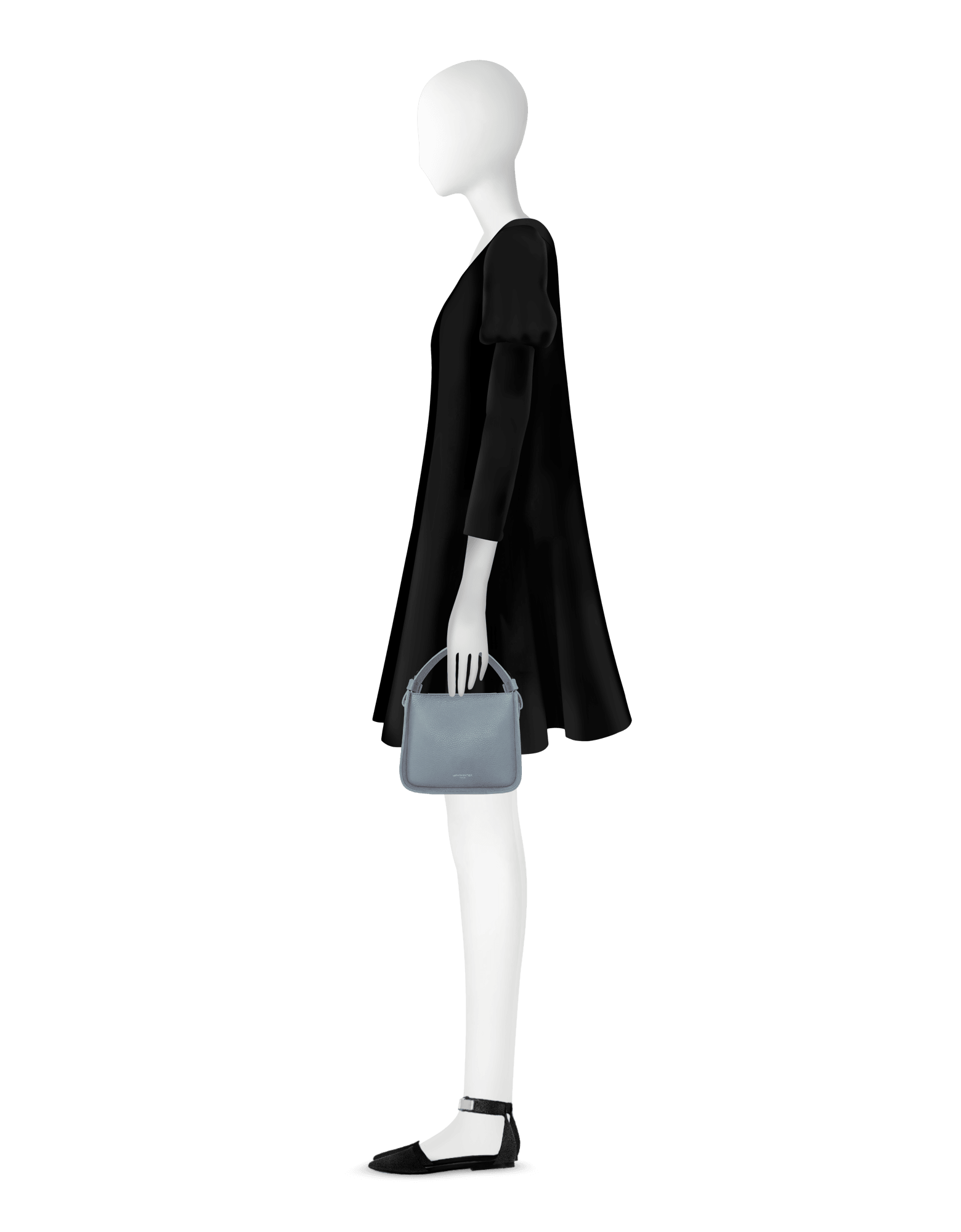 Duplo Small Hammered Leather Top Handle bag