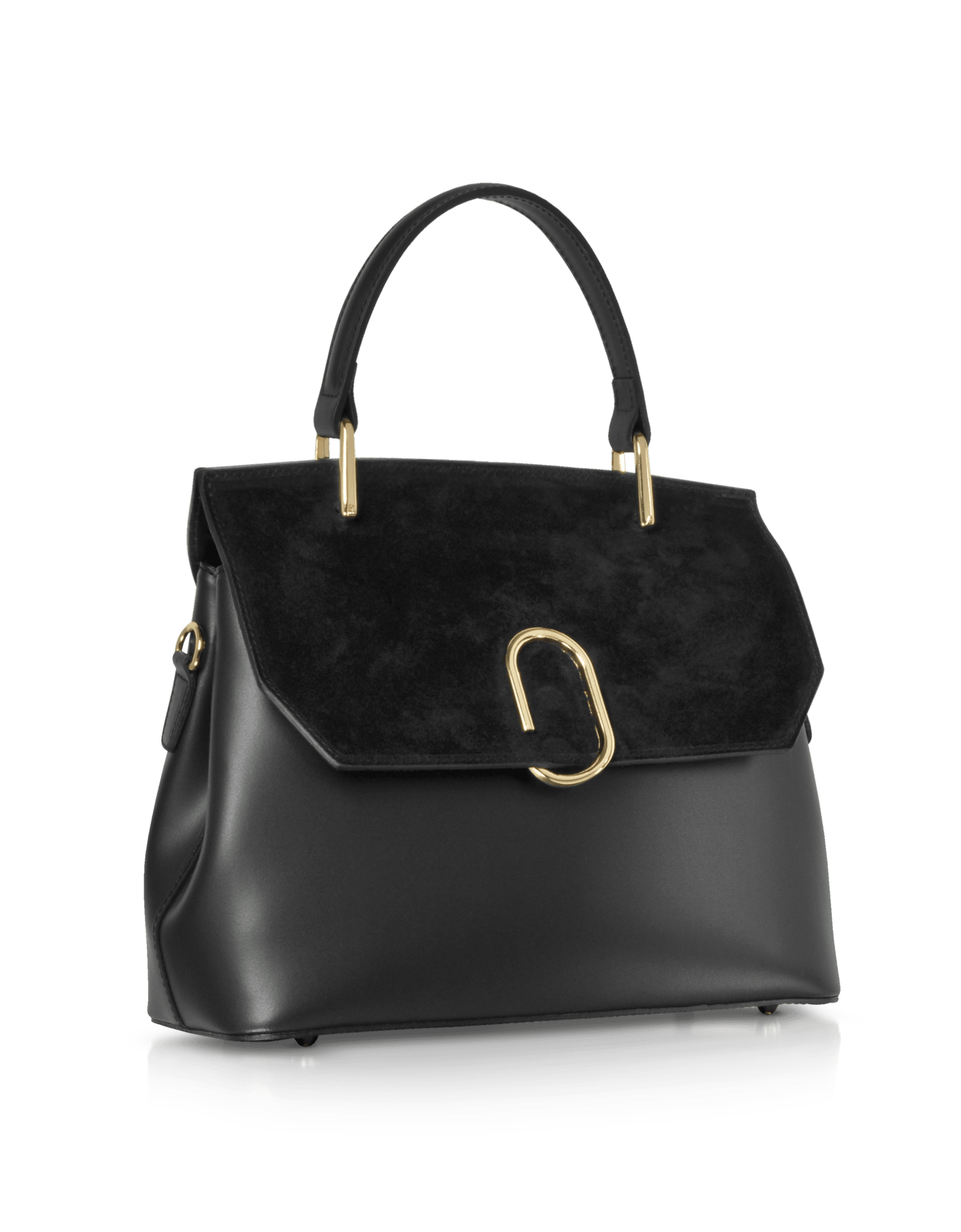 Thais Suede and Leather Satchel Bag