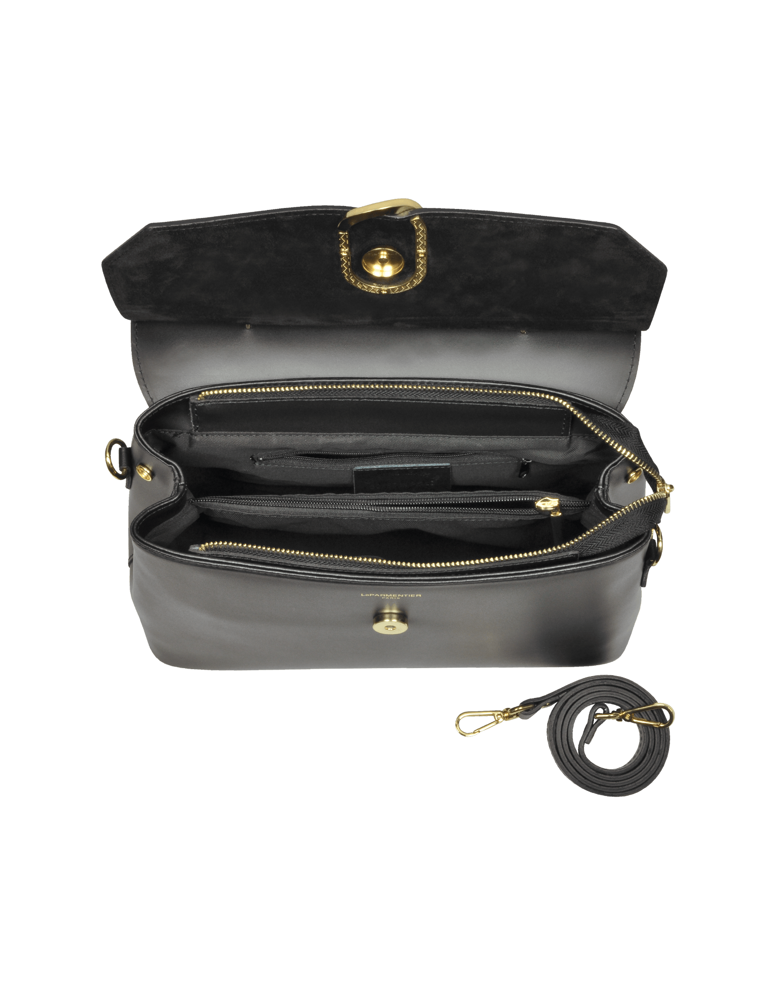 Thais Suede and Leather Satchel Bag