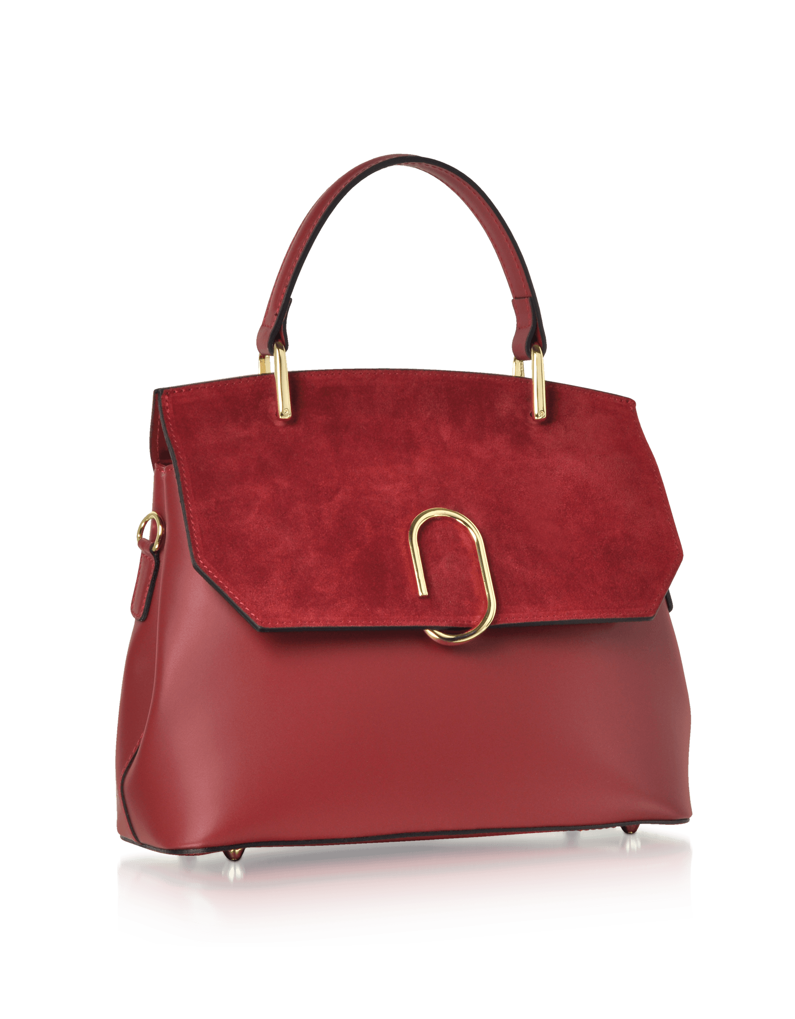 Thais Suede and Leather Satchel Bag