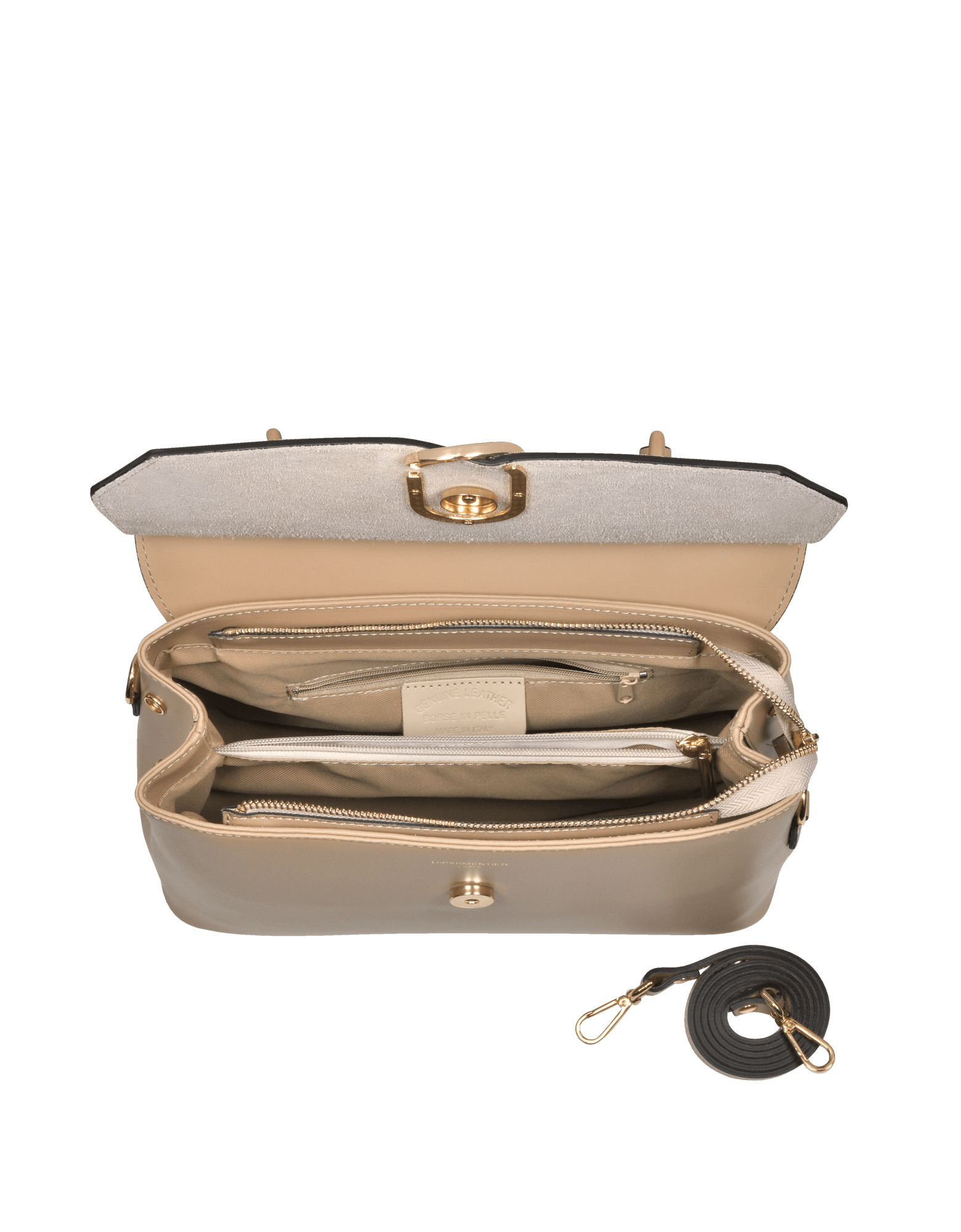 Thais Suede and Leather Satchel Bag