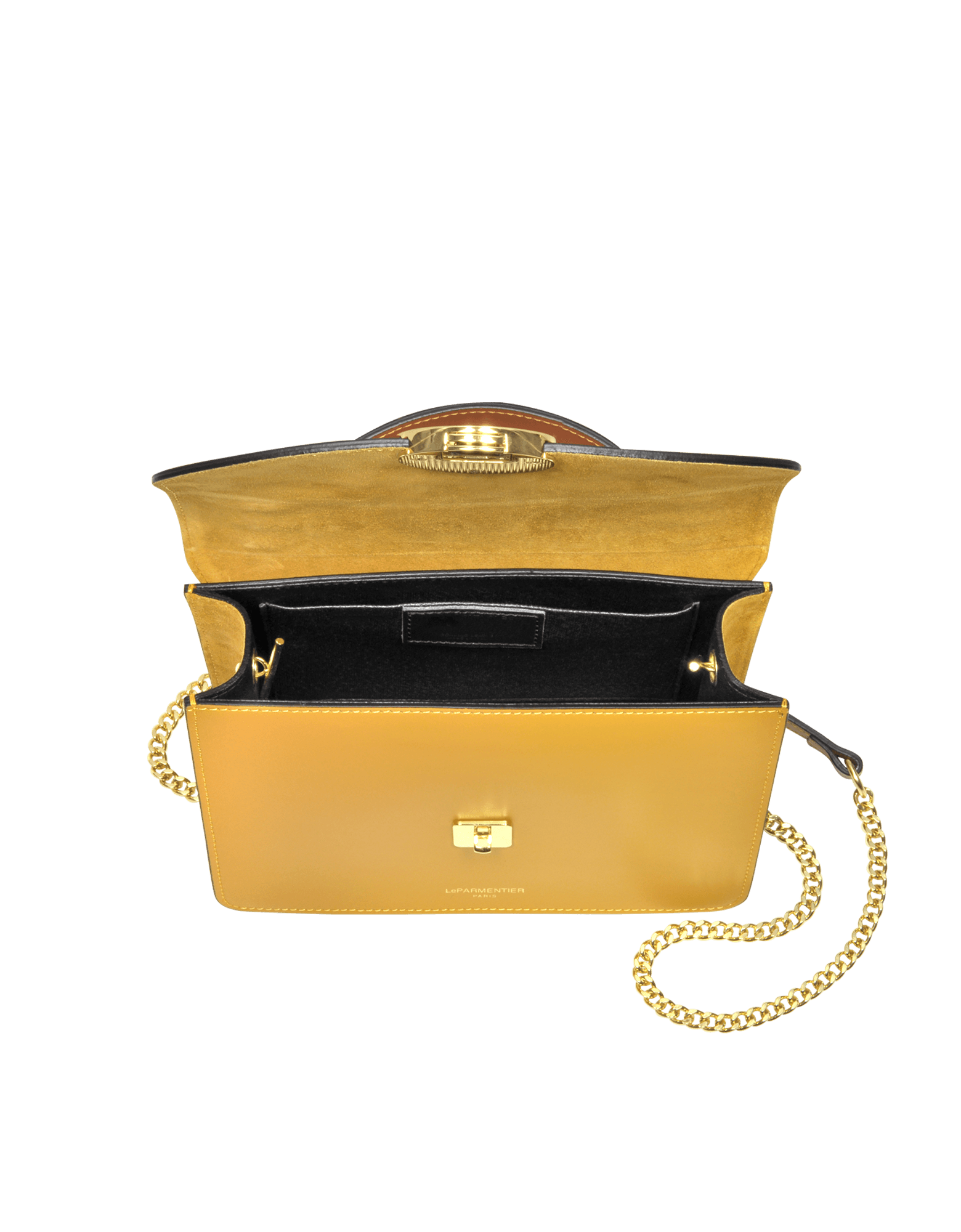 New Ondina Color Block Flap Top Leather Satchel Bag