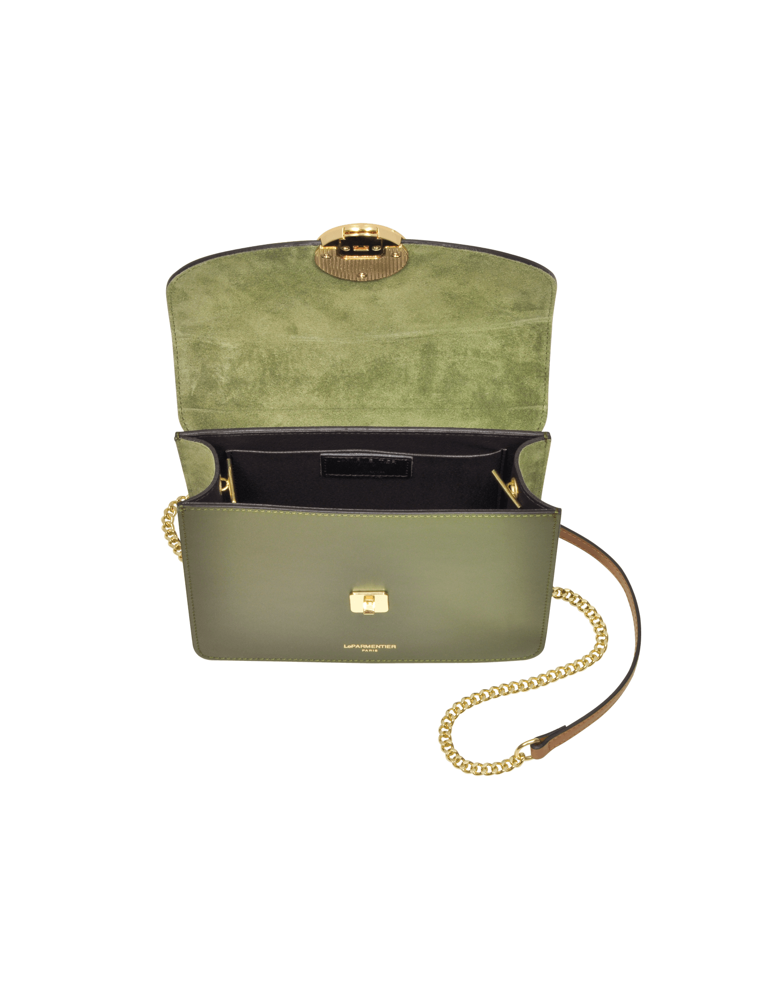 New Ondina Color Block Flap Top Leather Satchel Bag