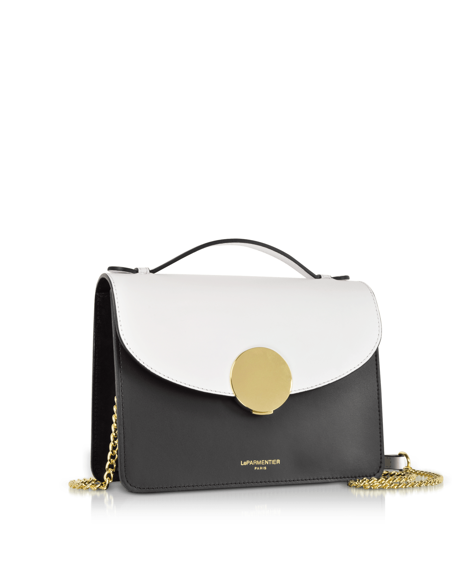 New Ondina Color Block Flap Top Leather Satchel Bag