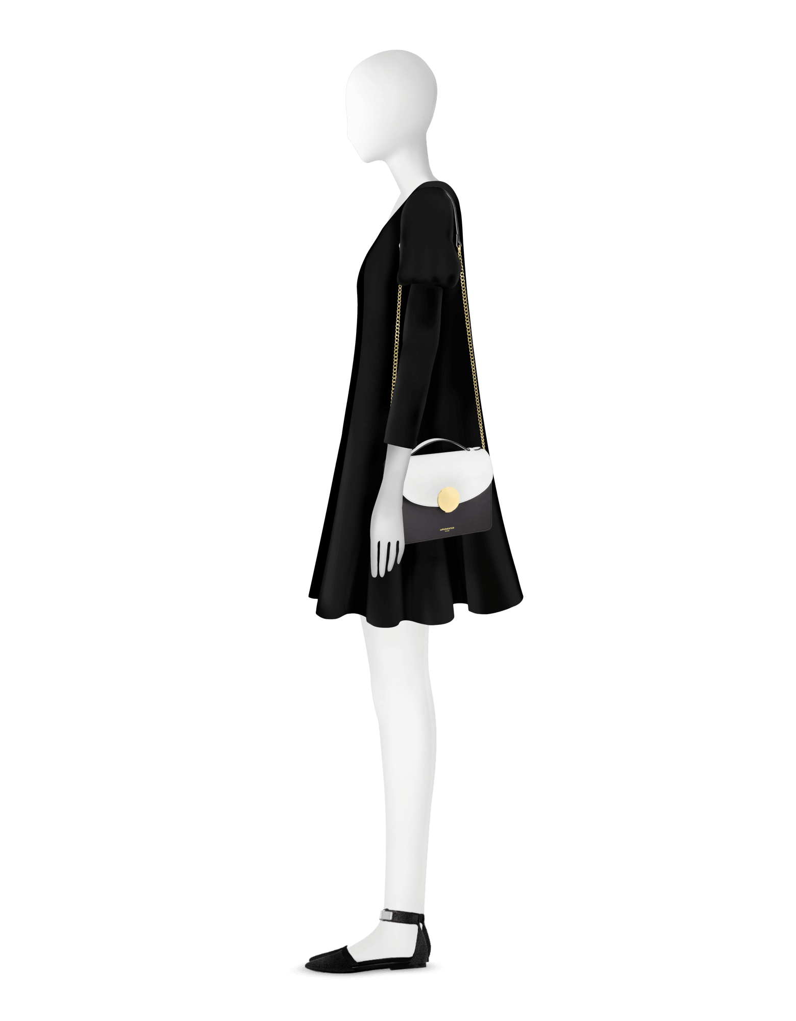 New Ondina Color Block Flap Top Leather Satchel Bag