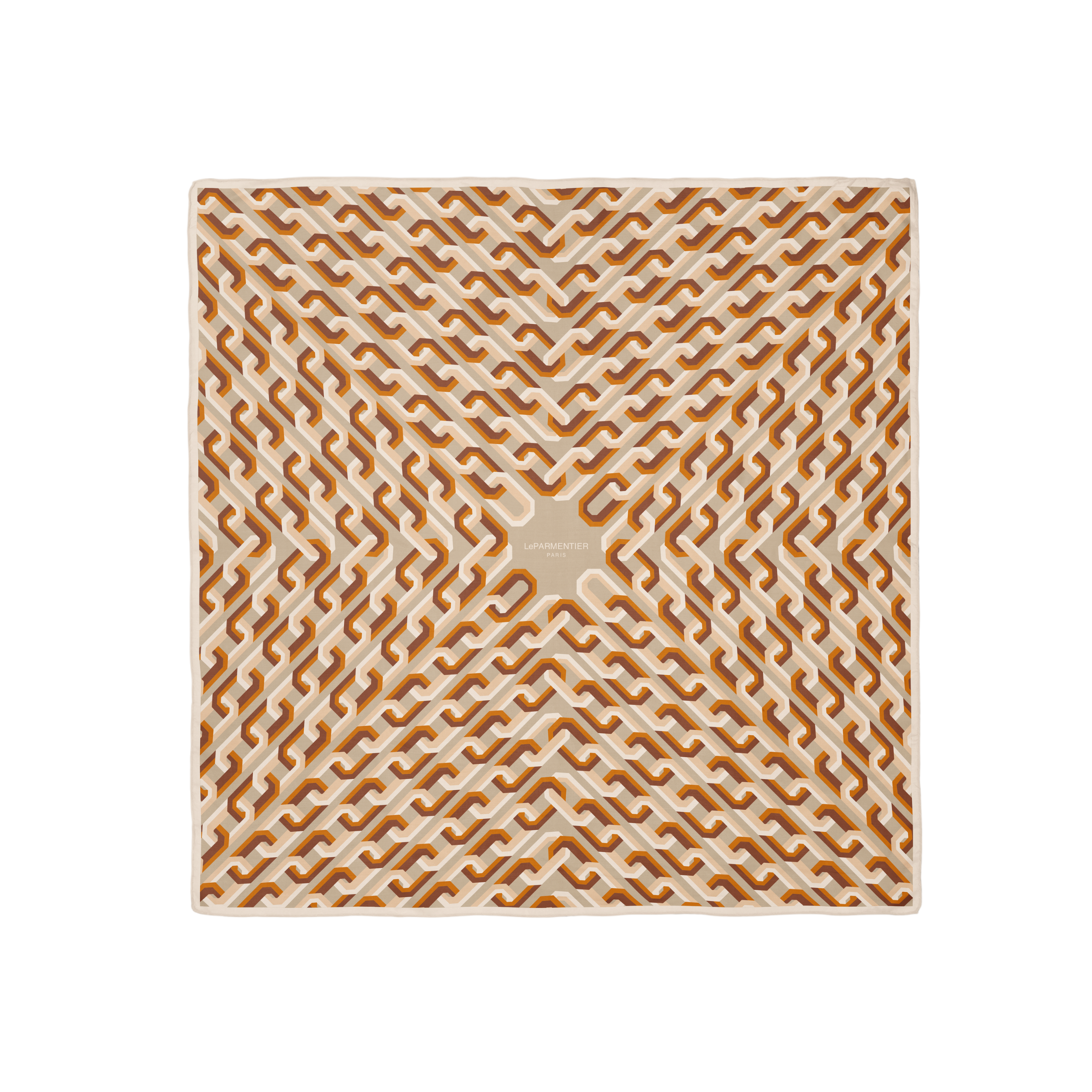 Chain Motif Silk Square Scarf