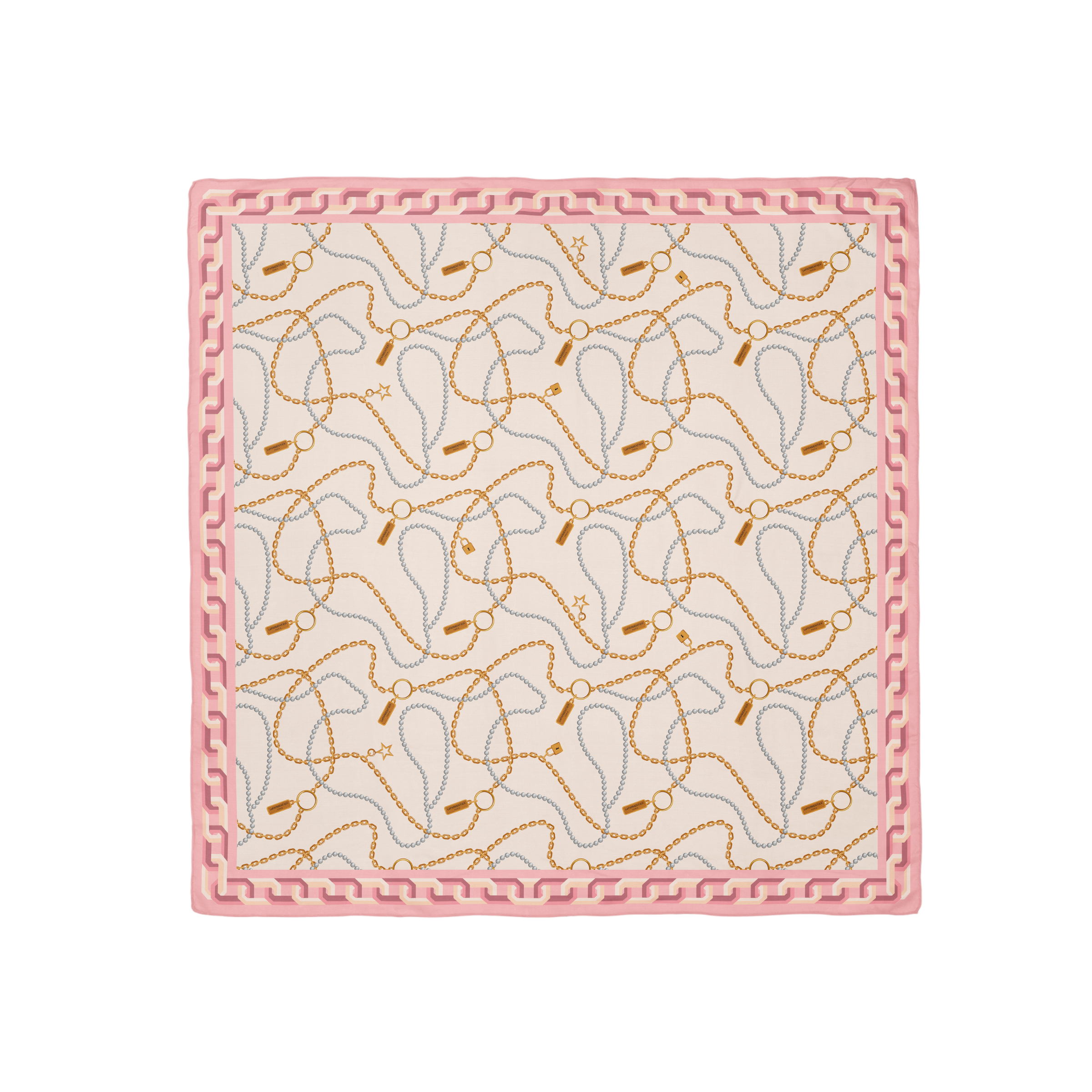 Heritage Chain and Pearls Silk Square Scarf