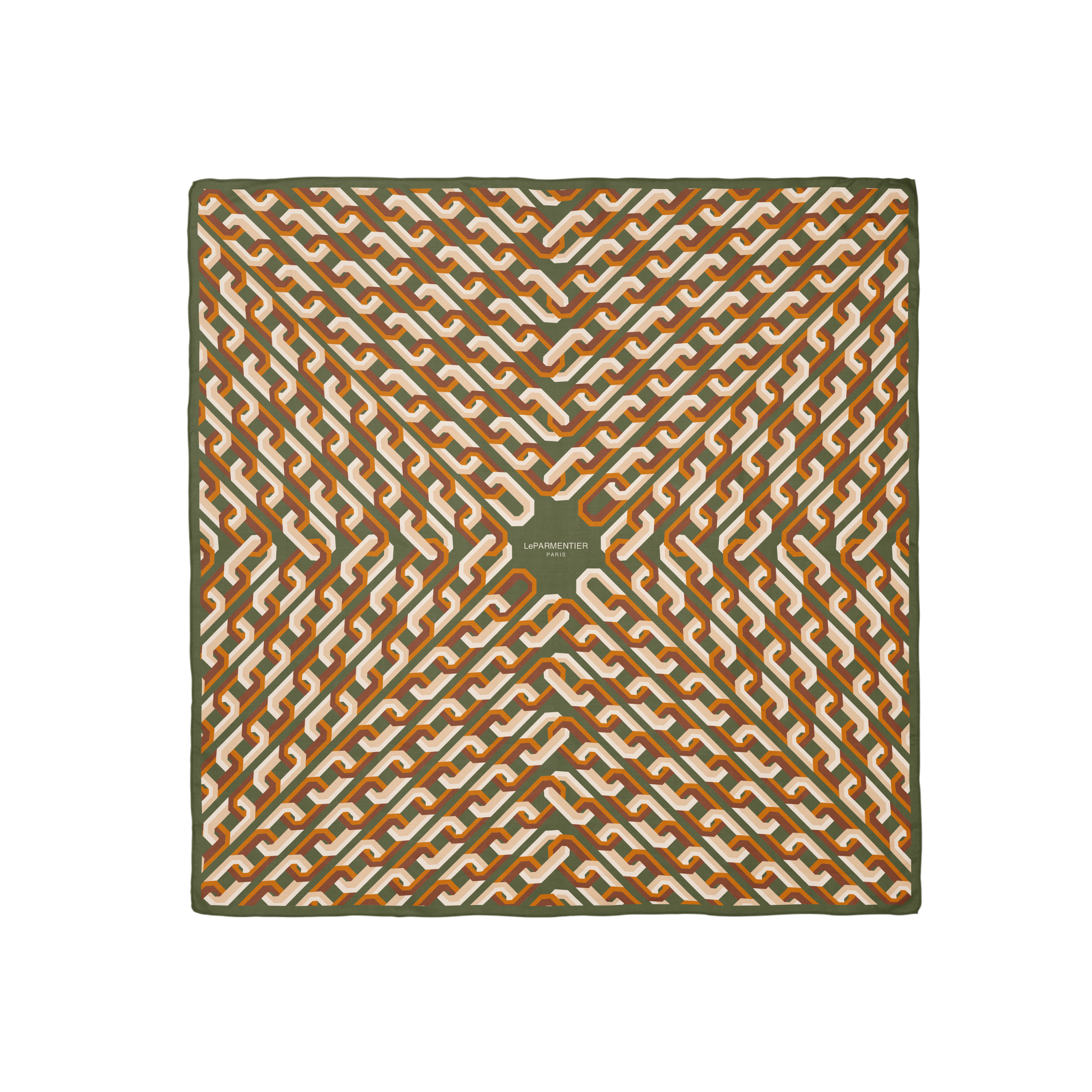 Chain Motif Silk Square Scarf