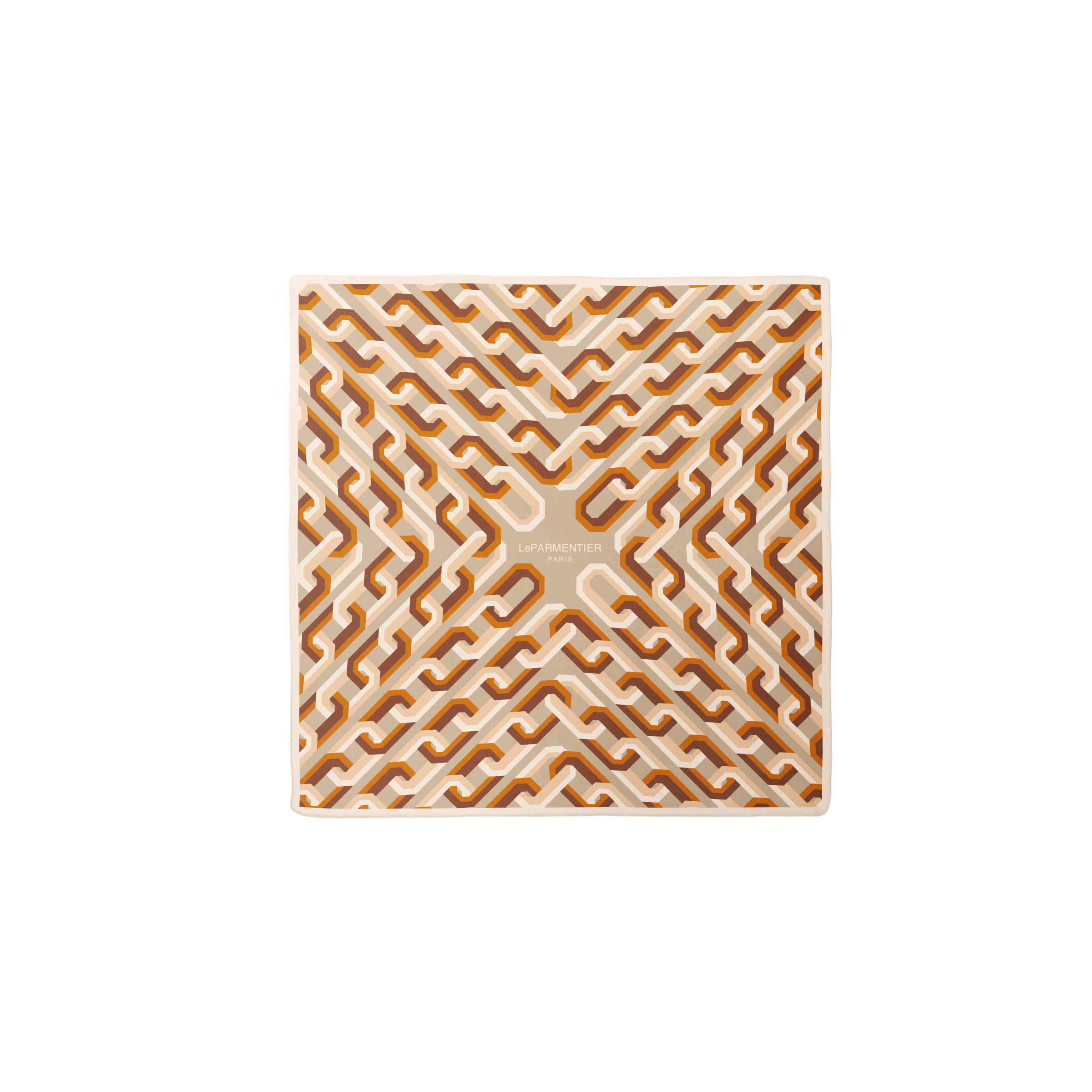 Chain Motif Bandana Silk Scarf