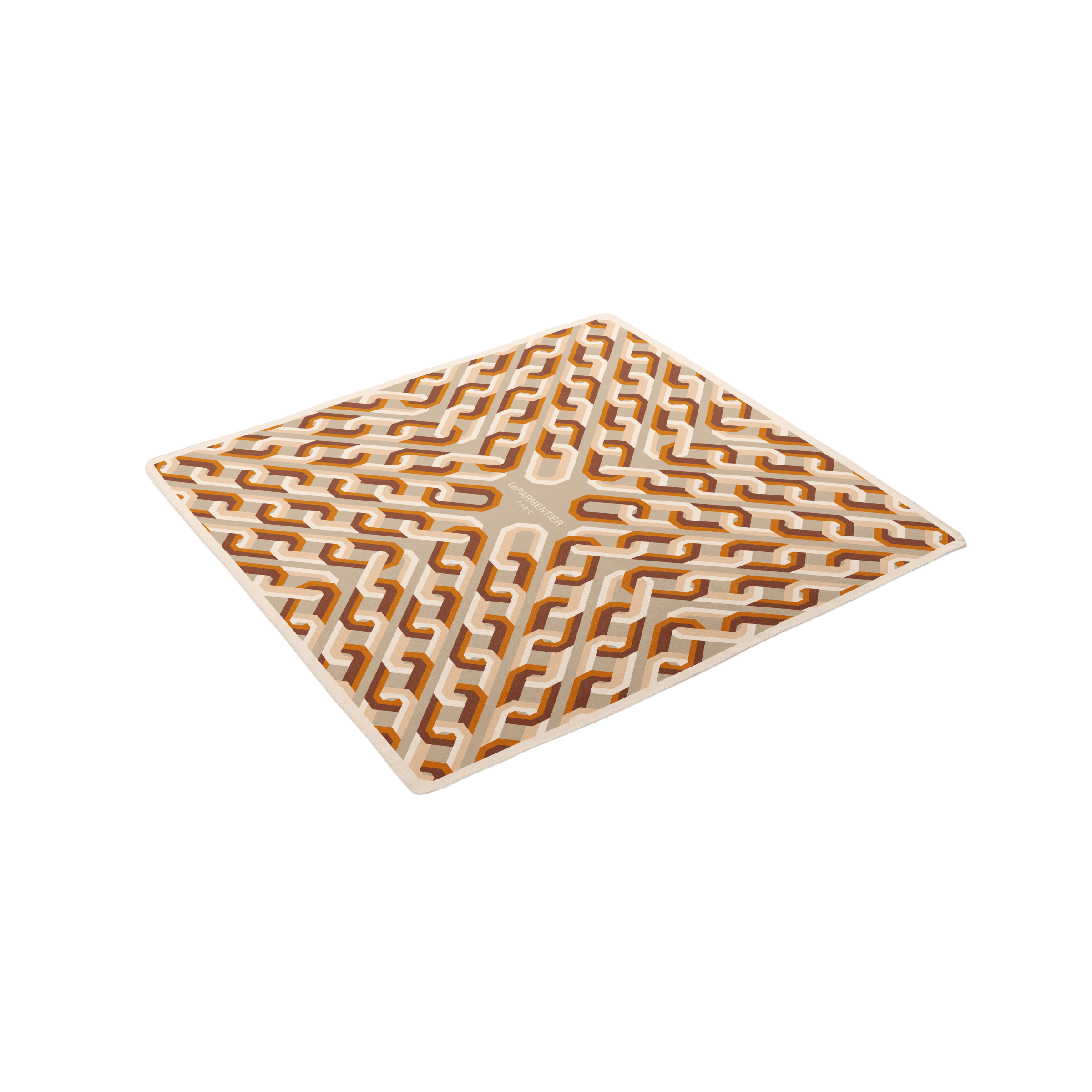 Chain Motif Bandana Silk Scarf