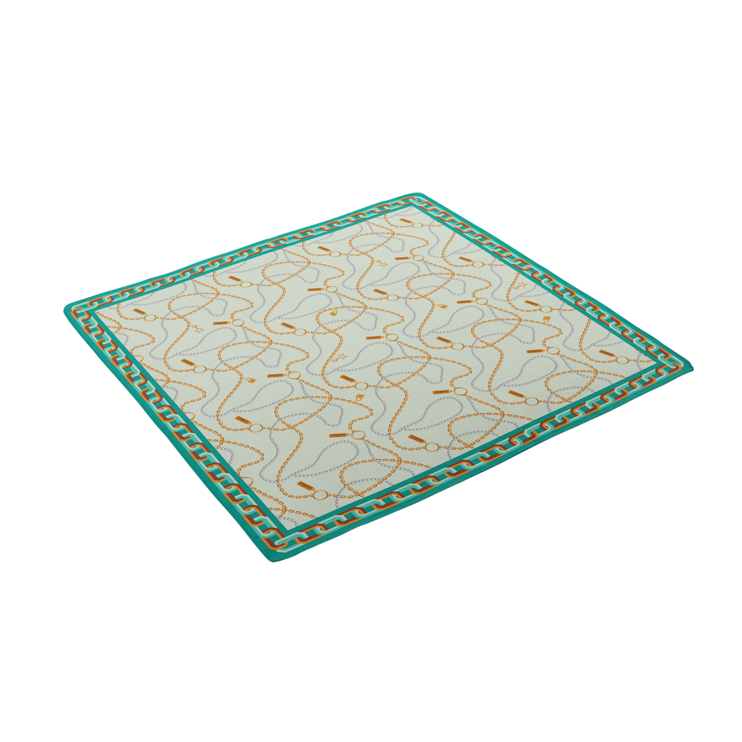 Heritage Chain and Pearls Silk Square Scarf