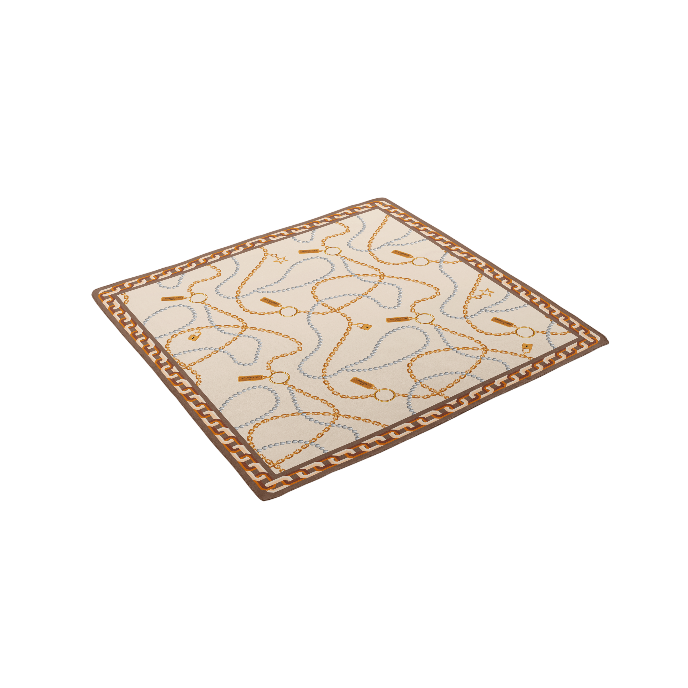 Heritage Chain and Pearls Silk Bandana