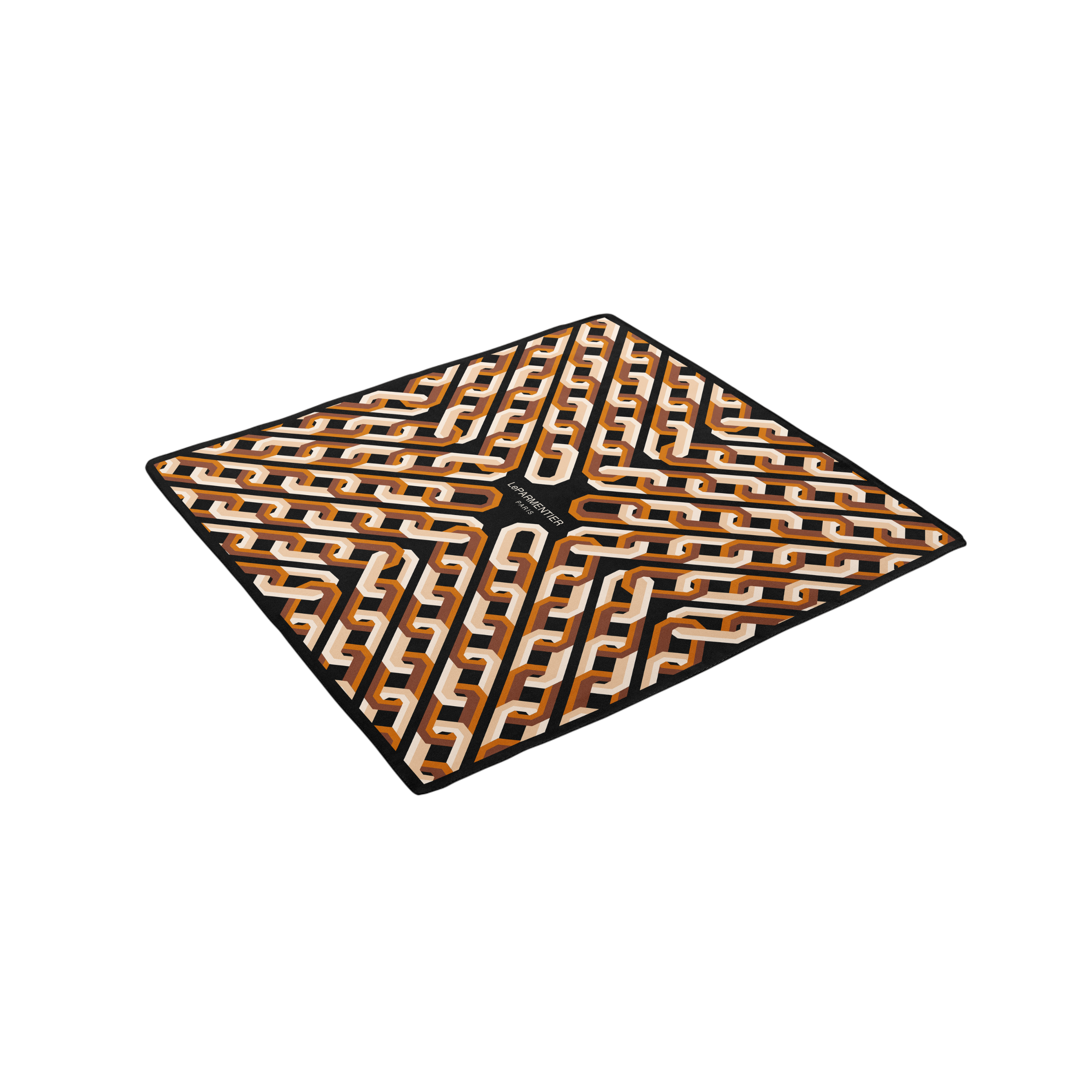 Chain Motif Bandana Silk Scarf