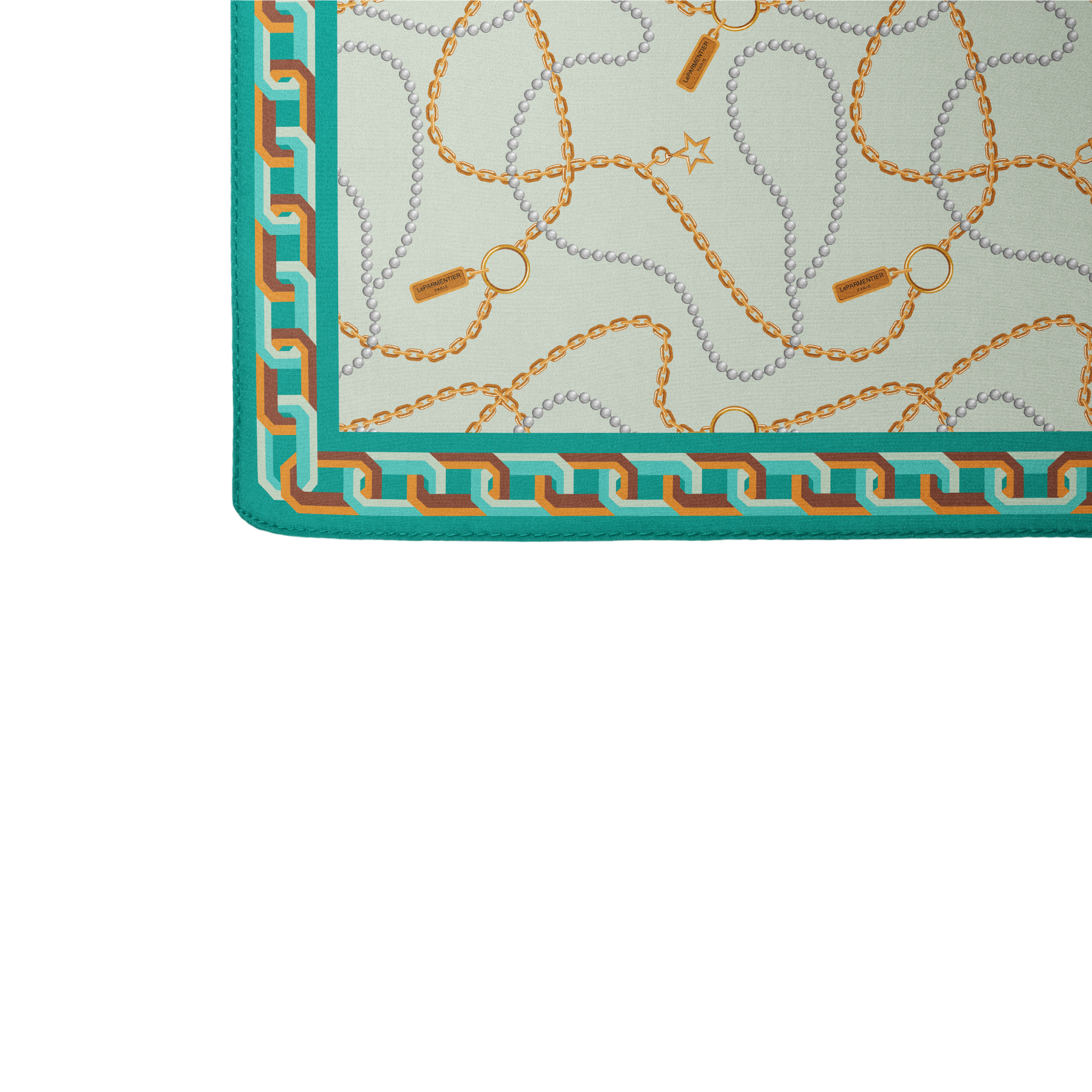 Heritage Chain and Pearls Silk Square Scarf