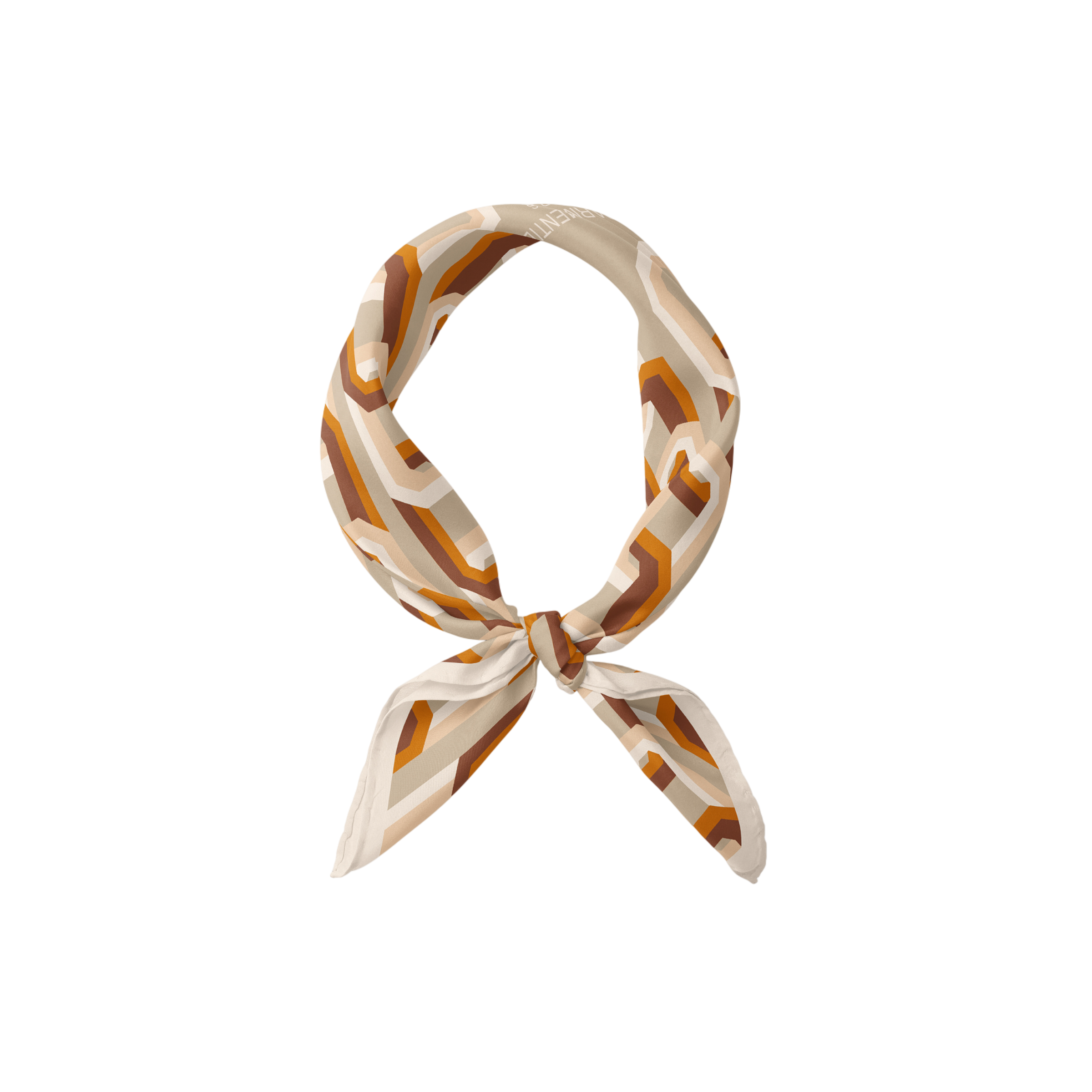 Chain Motif Bandana Silk Scarf