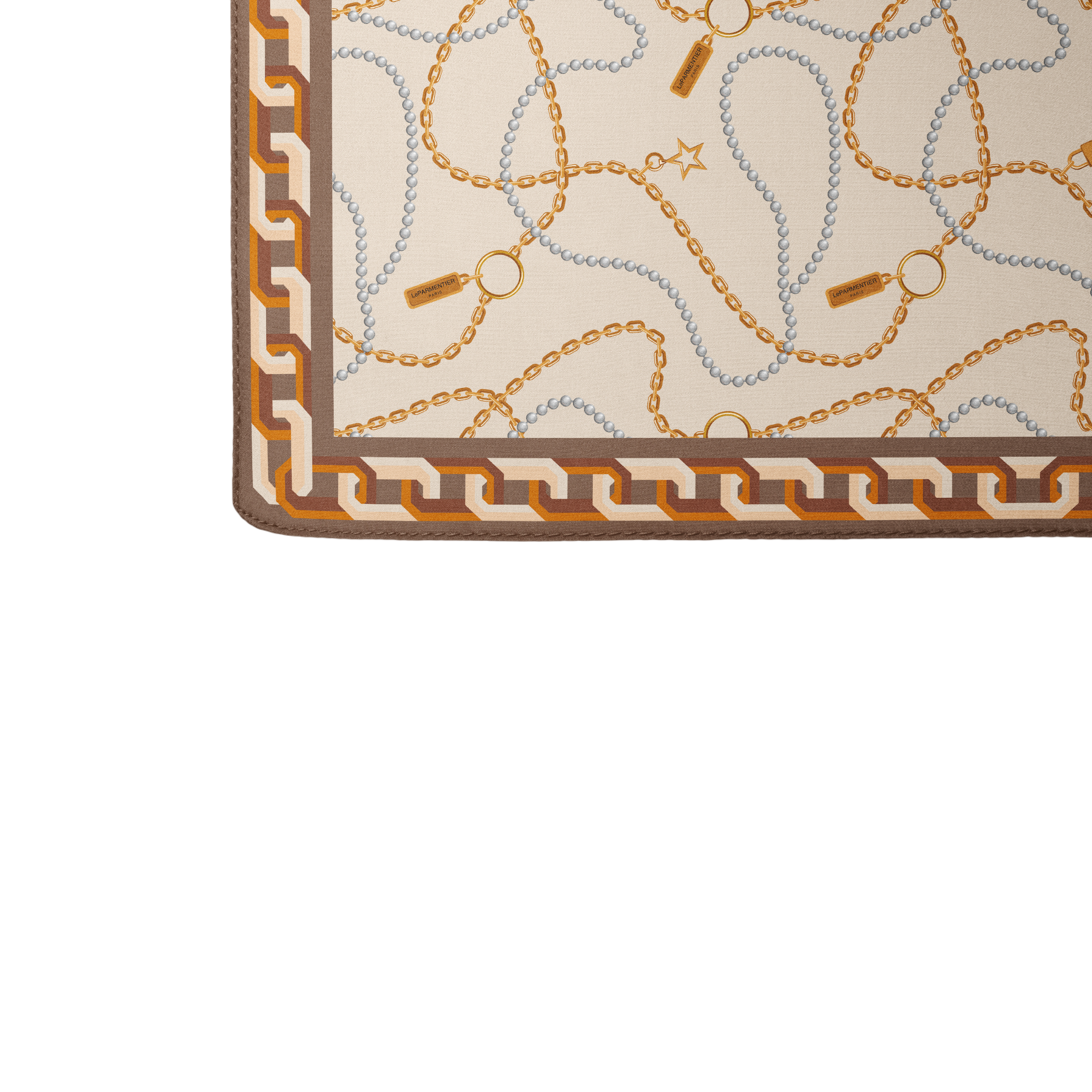 Heritage Chain and Pearls Silk Square Scarf