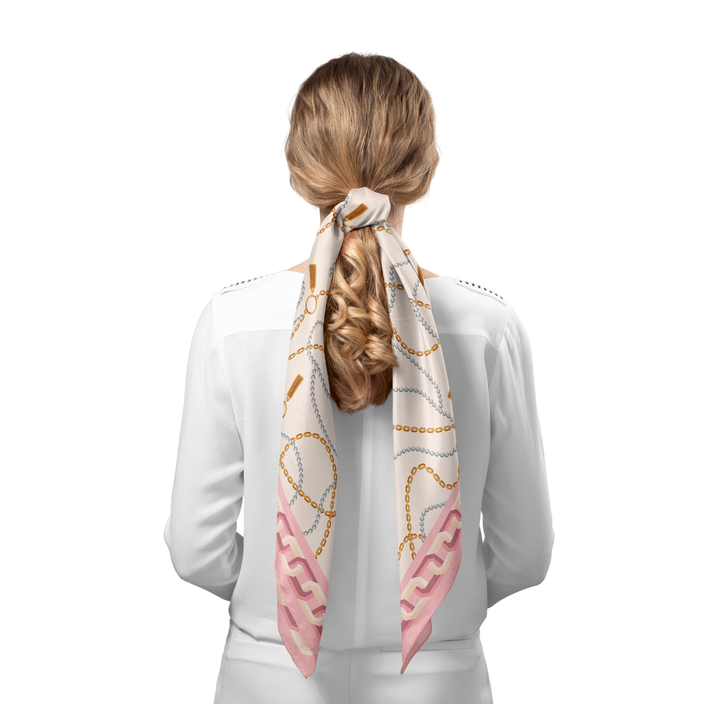 Heritage Chain and Pearls Silk Square Scarf