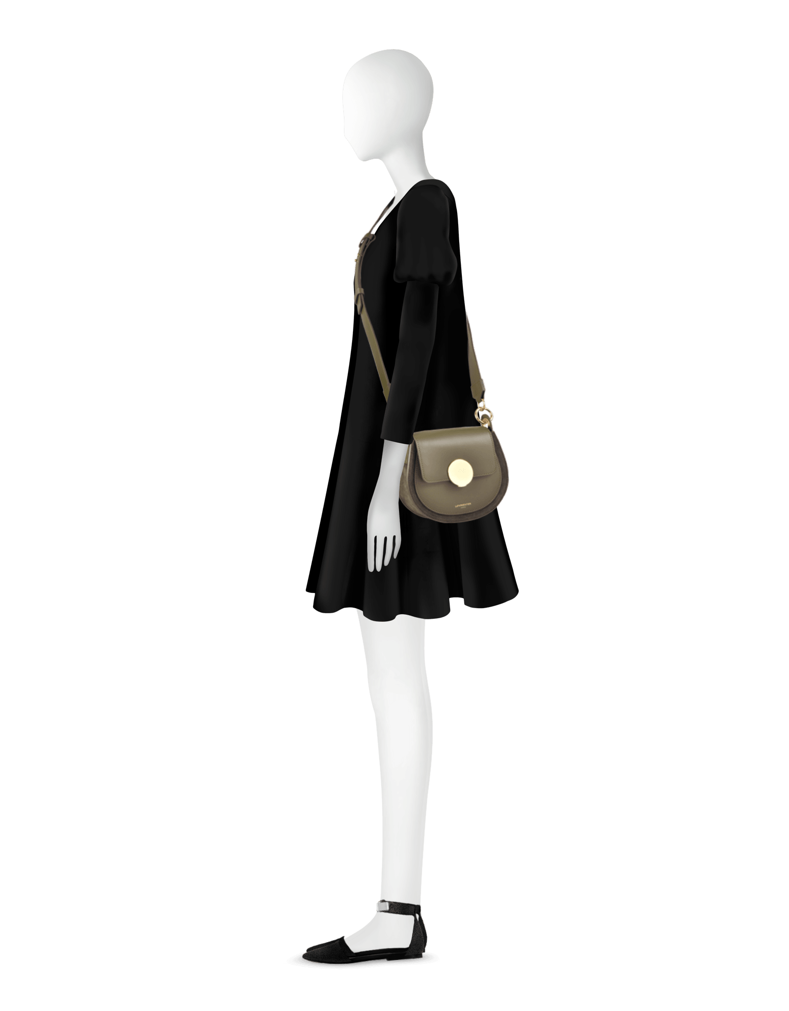 Yucca Suede and Leather Shoulder Bag