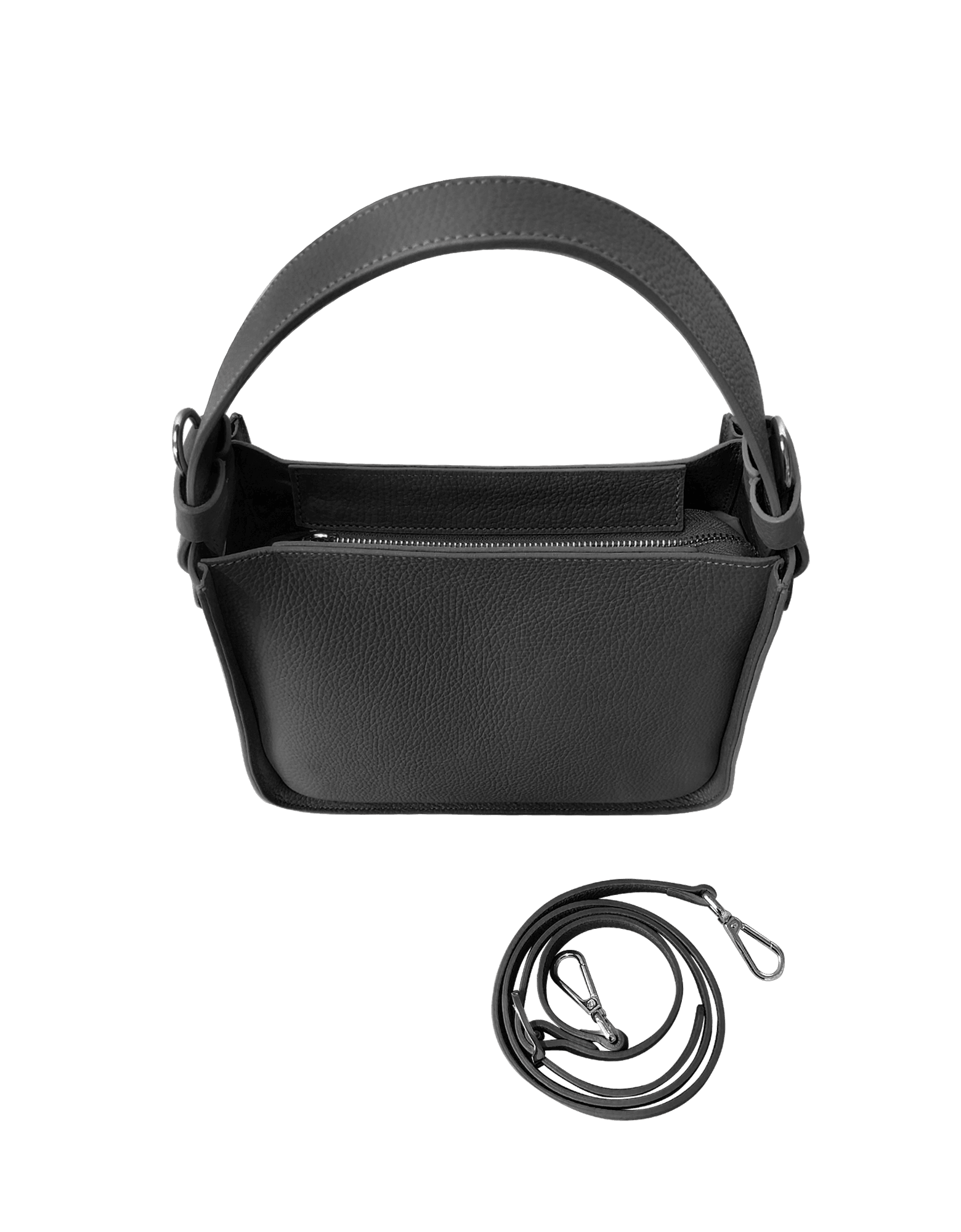 Duplo Medium Hammered Leather Top Handle bag