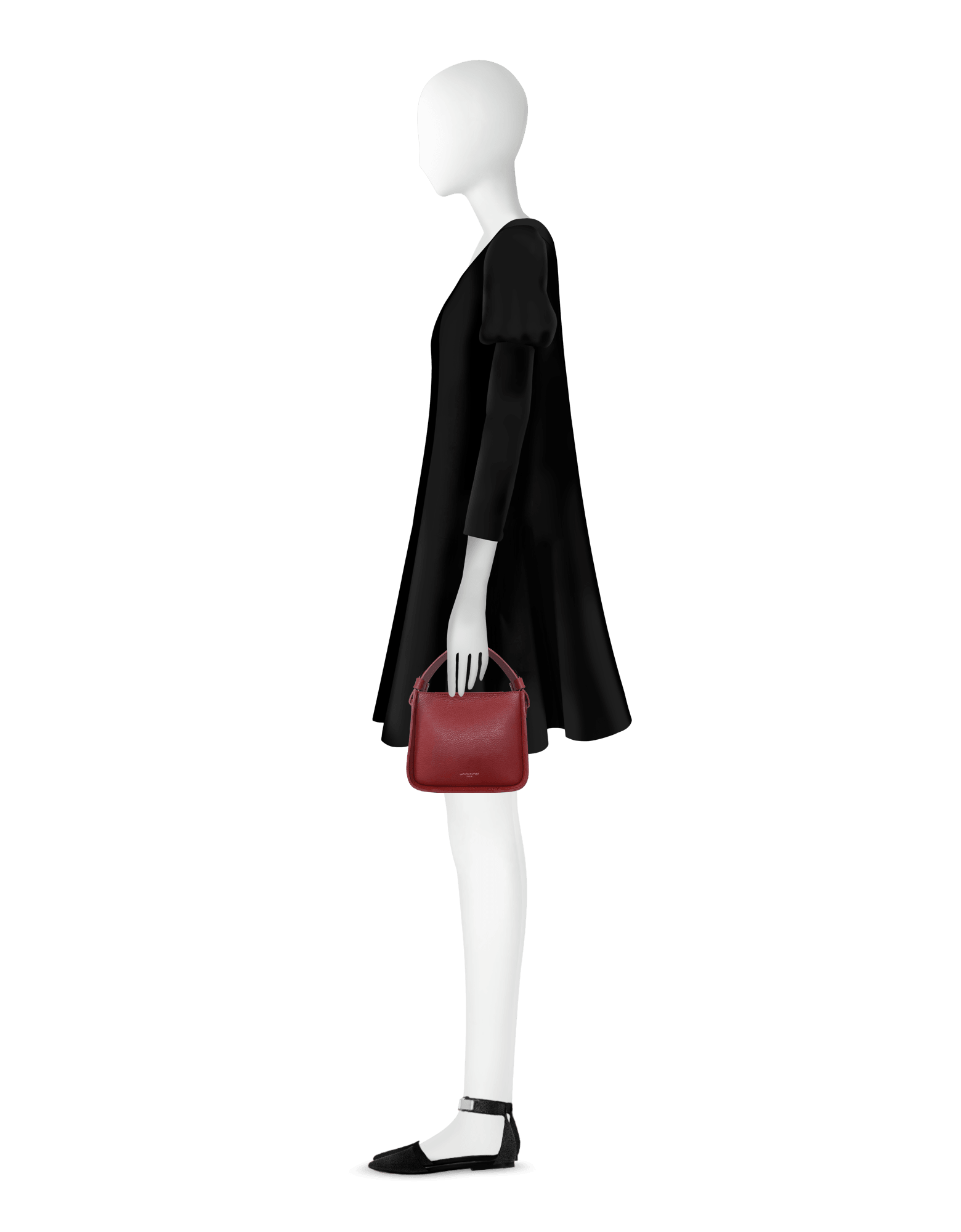 Duplo Small Hammered Leather Top Handle bag