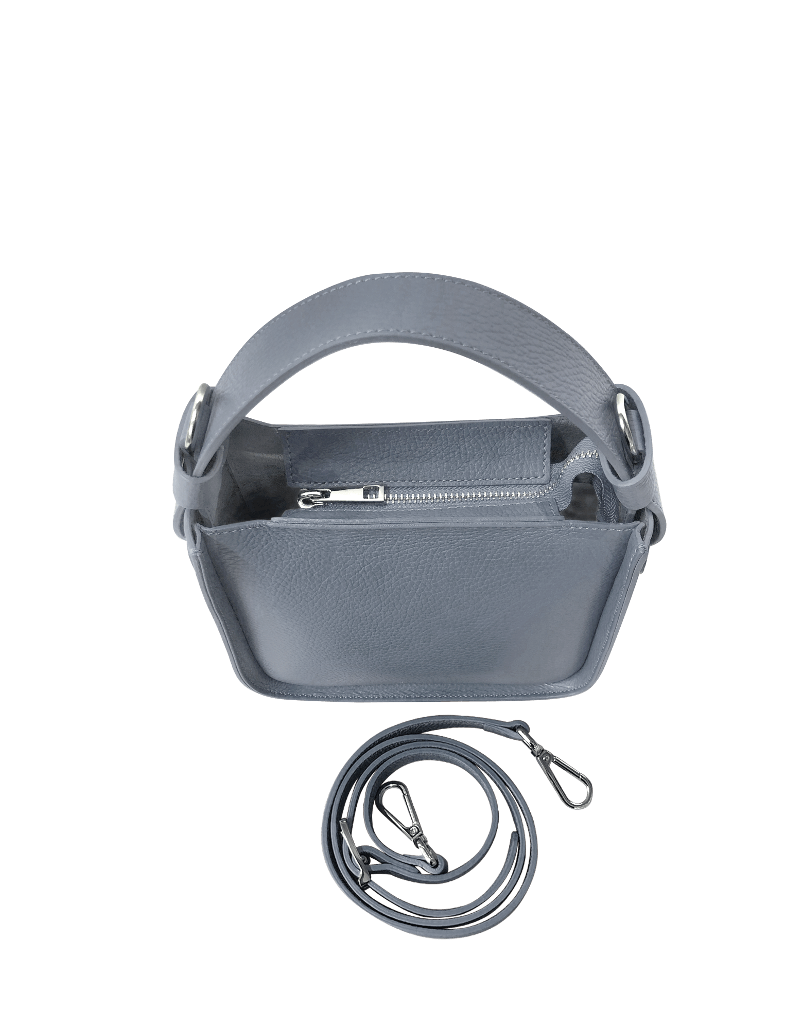 Duplo Small Hammered Leather Top Handle bag