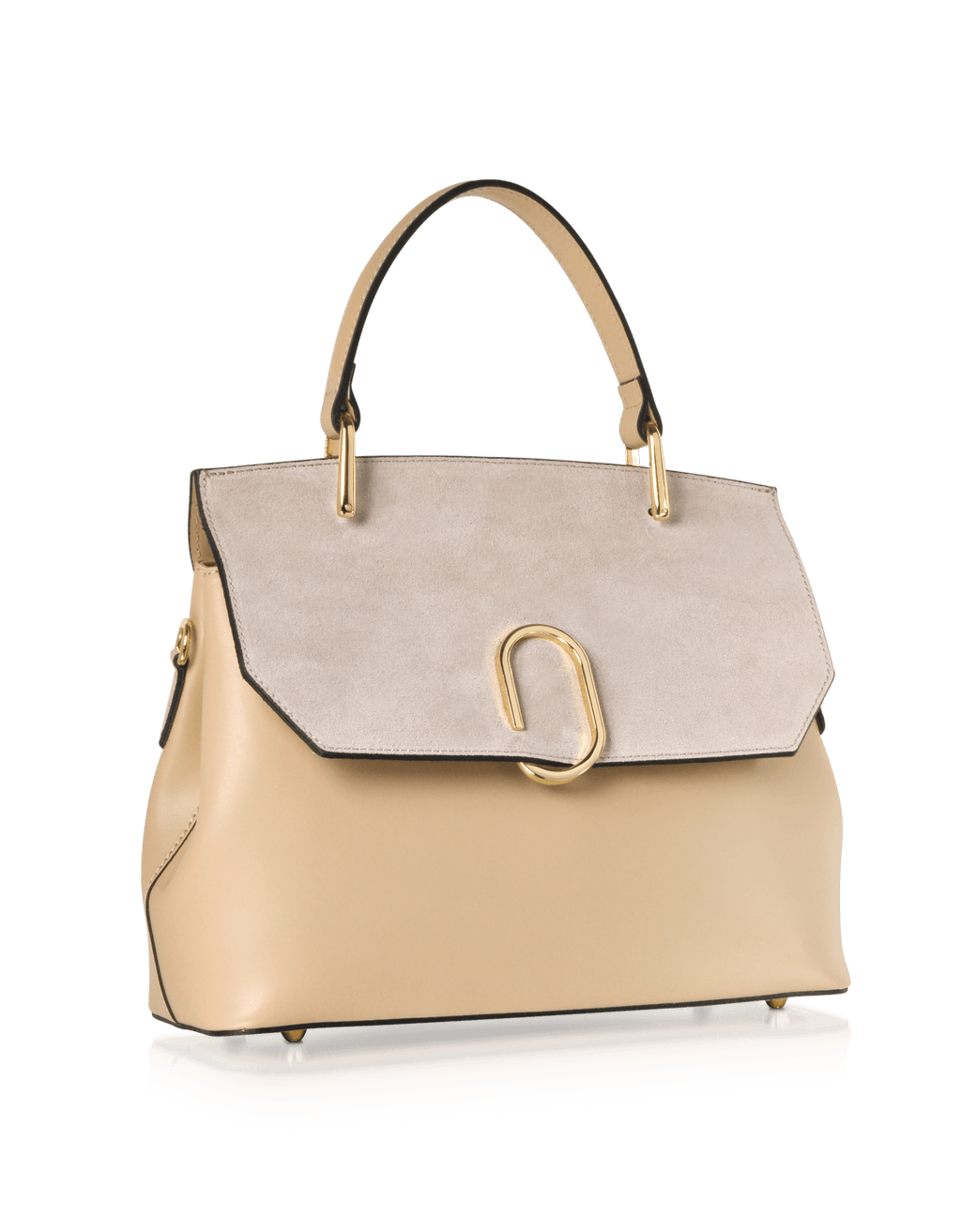 Thais Suede and Leather Satchel Bag