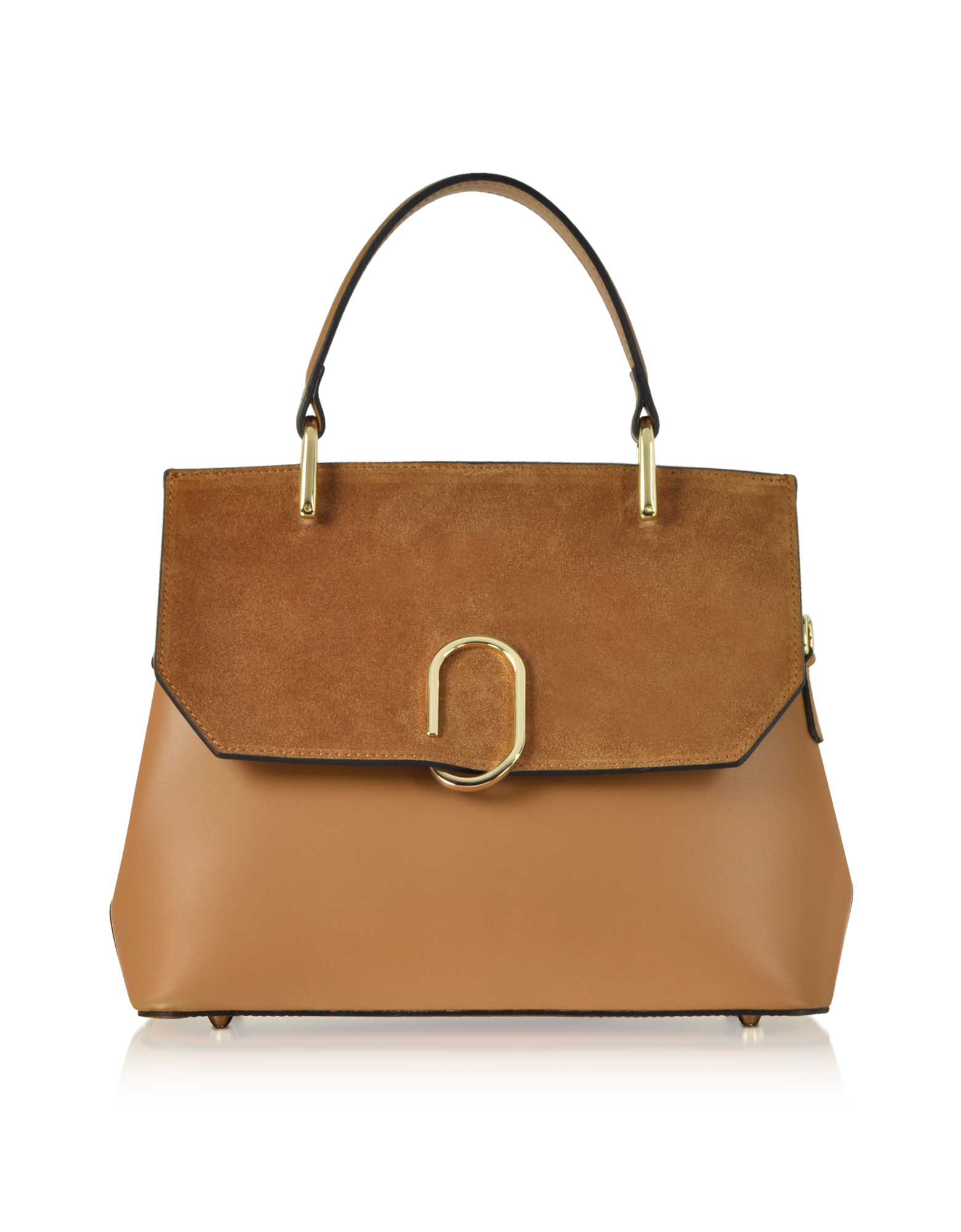 Thais Suede and Leather Satchel Bag